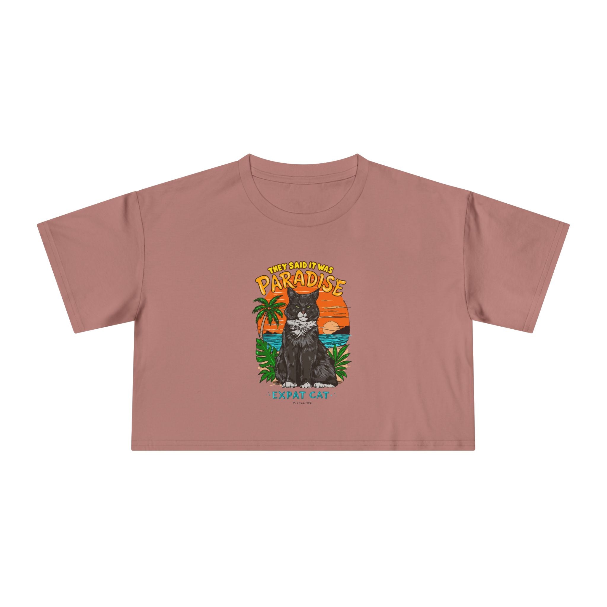 Expat Cat Women's Crop Tee