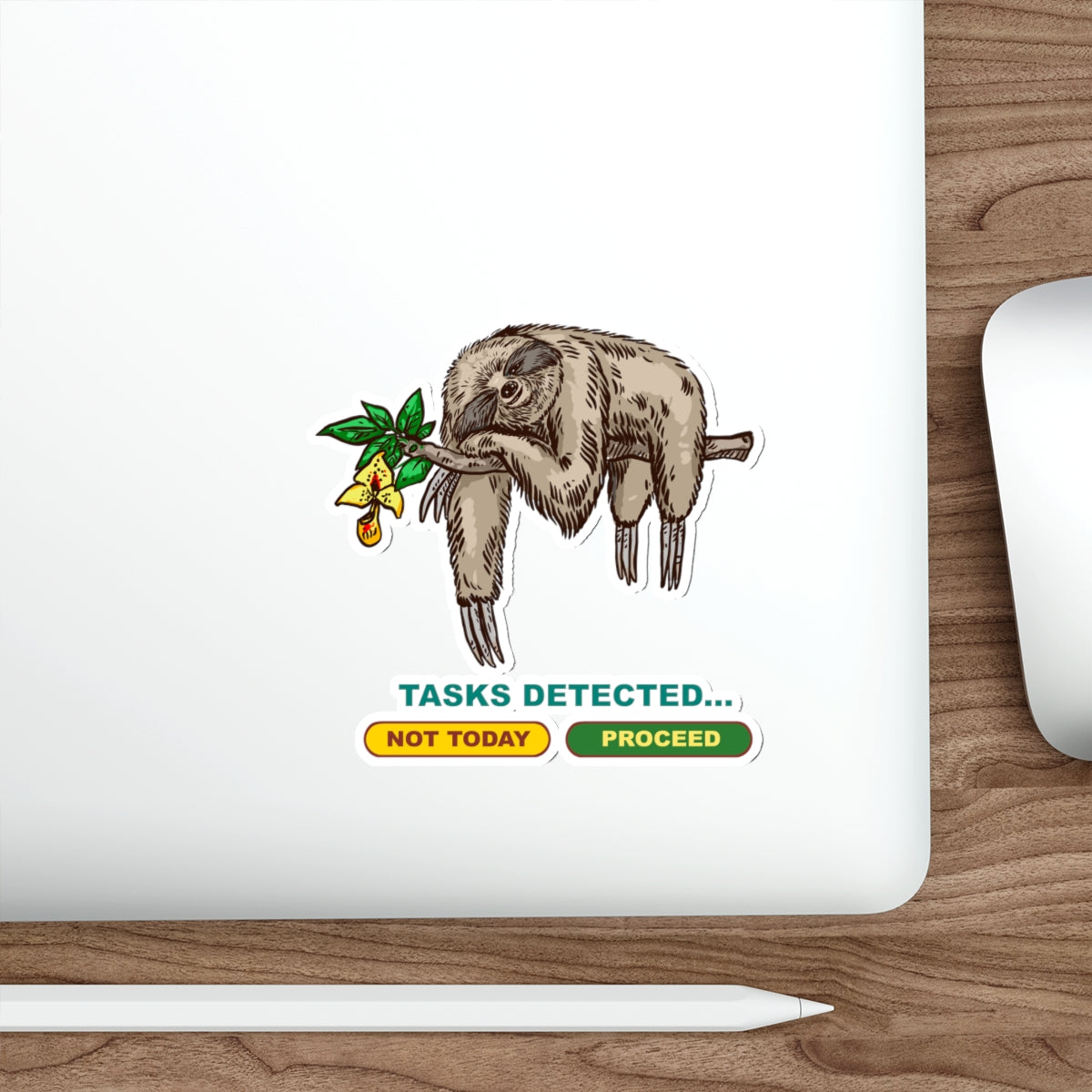 Lazy Sloth Die-Cut Stickers