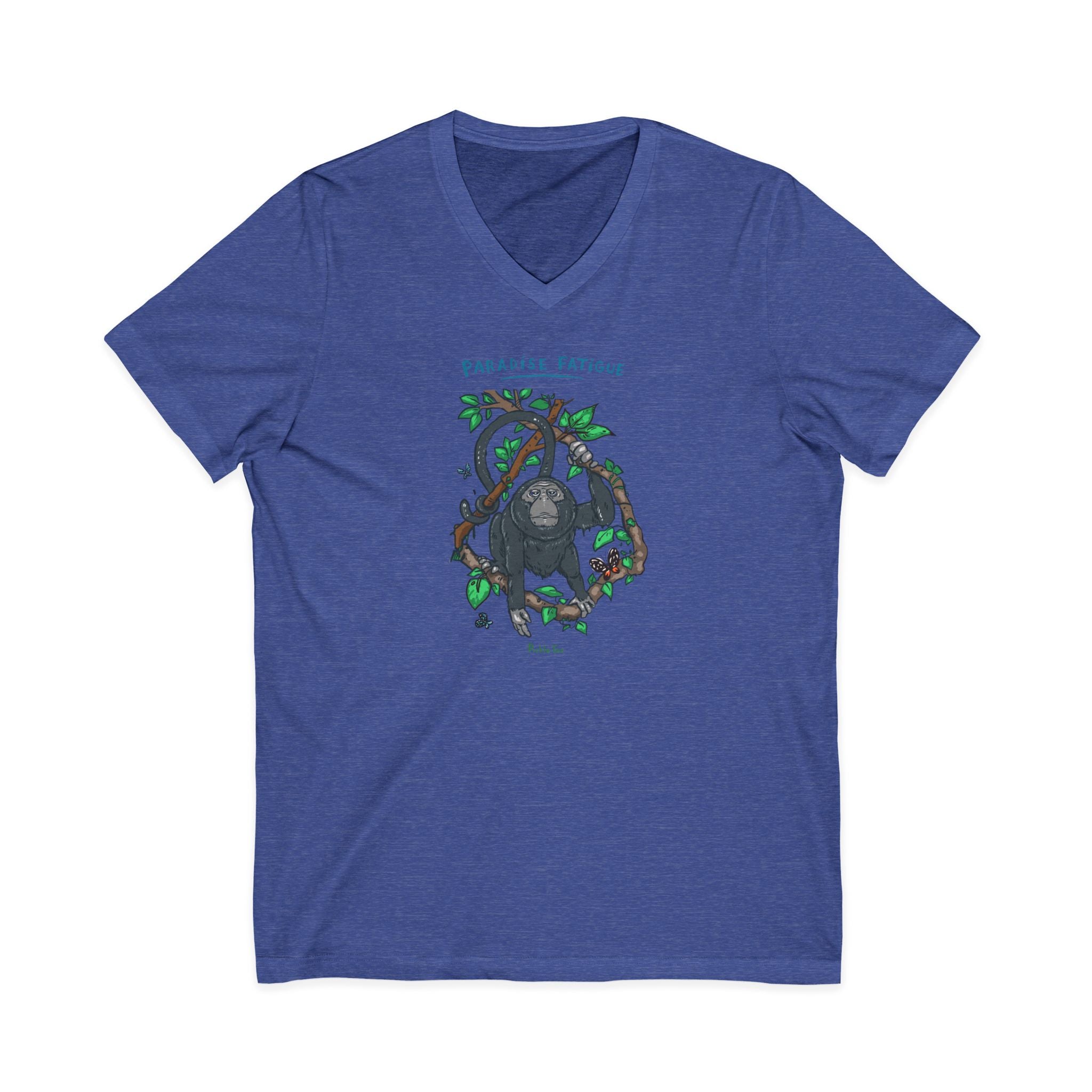 Monkey Paradise Jersey V-Neck Tee