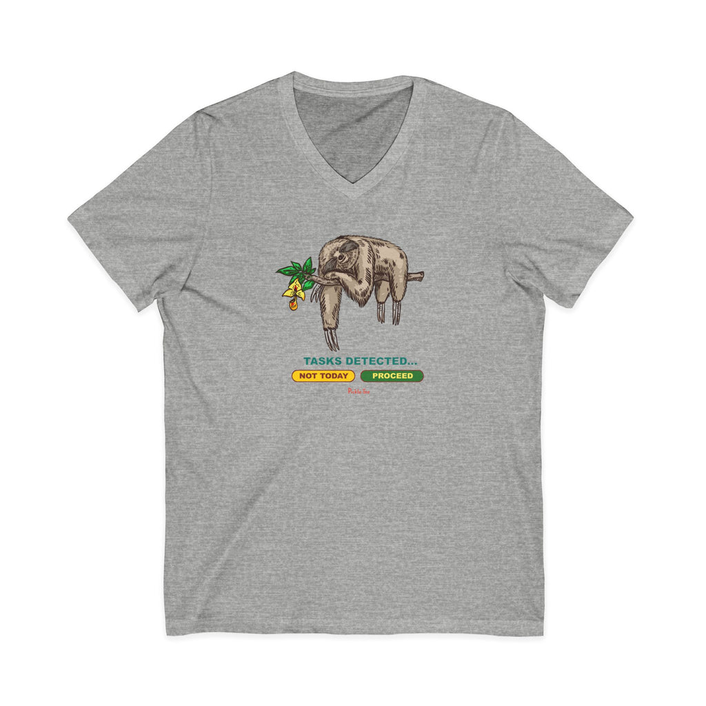 Sloth Tasks Unisex V-Neck Tee