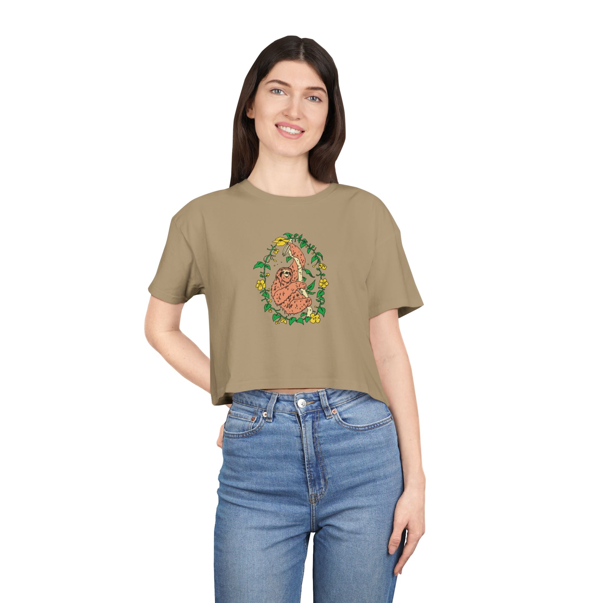 Sloth Women's Crop Tee