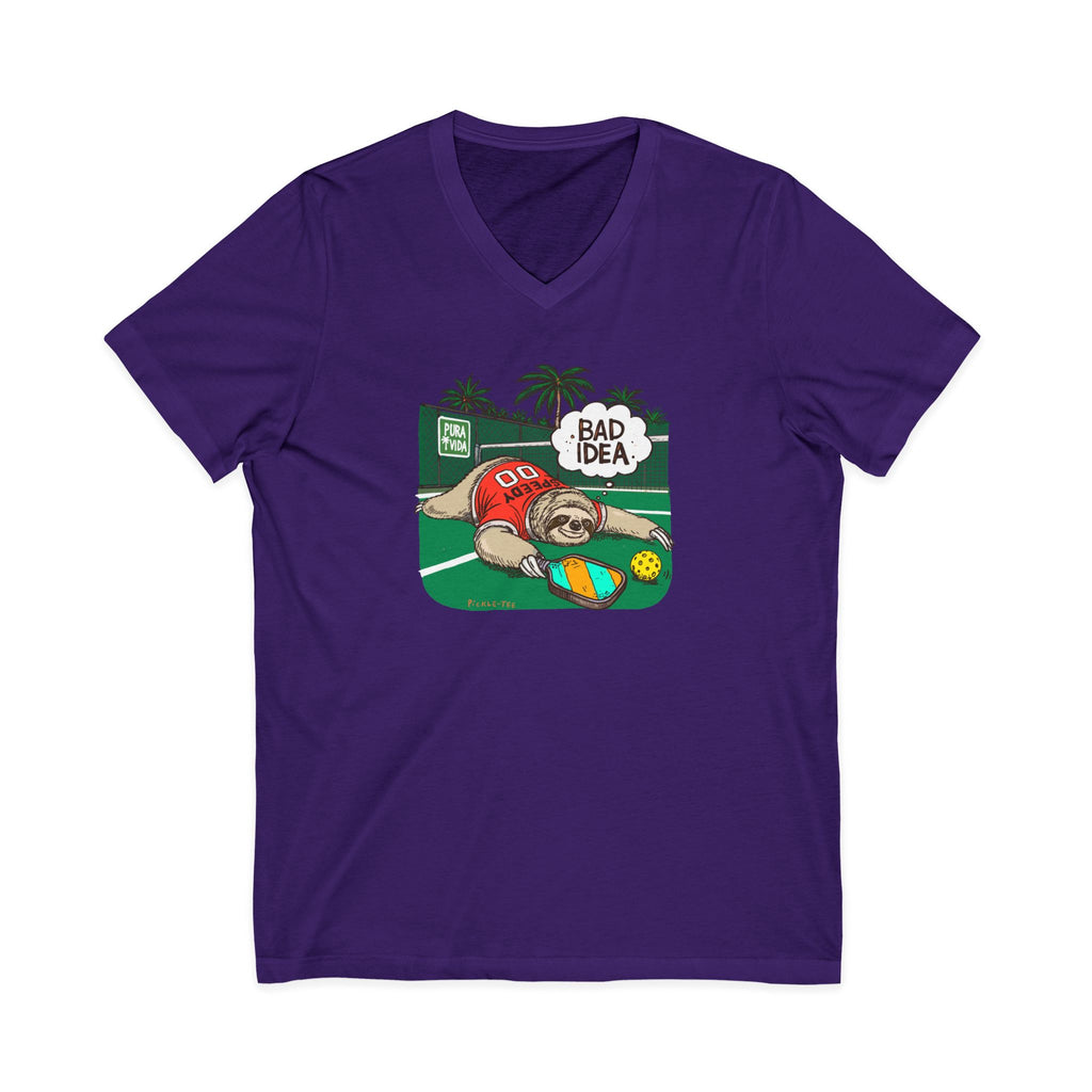 Pickleball Speedy the Sloth Unisex V-Neck Tee