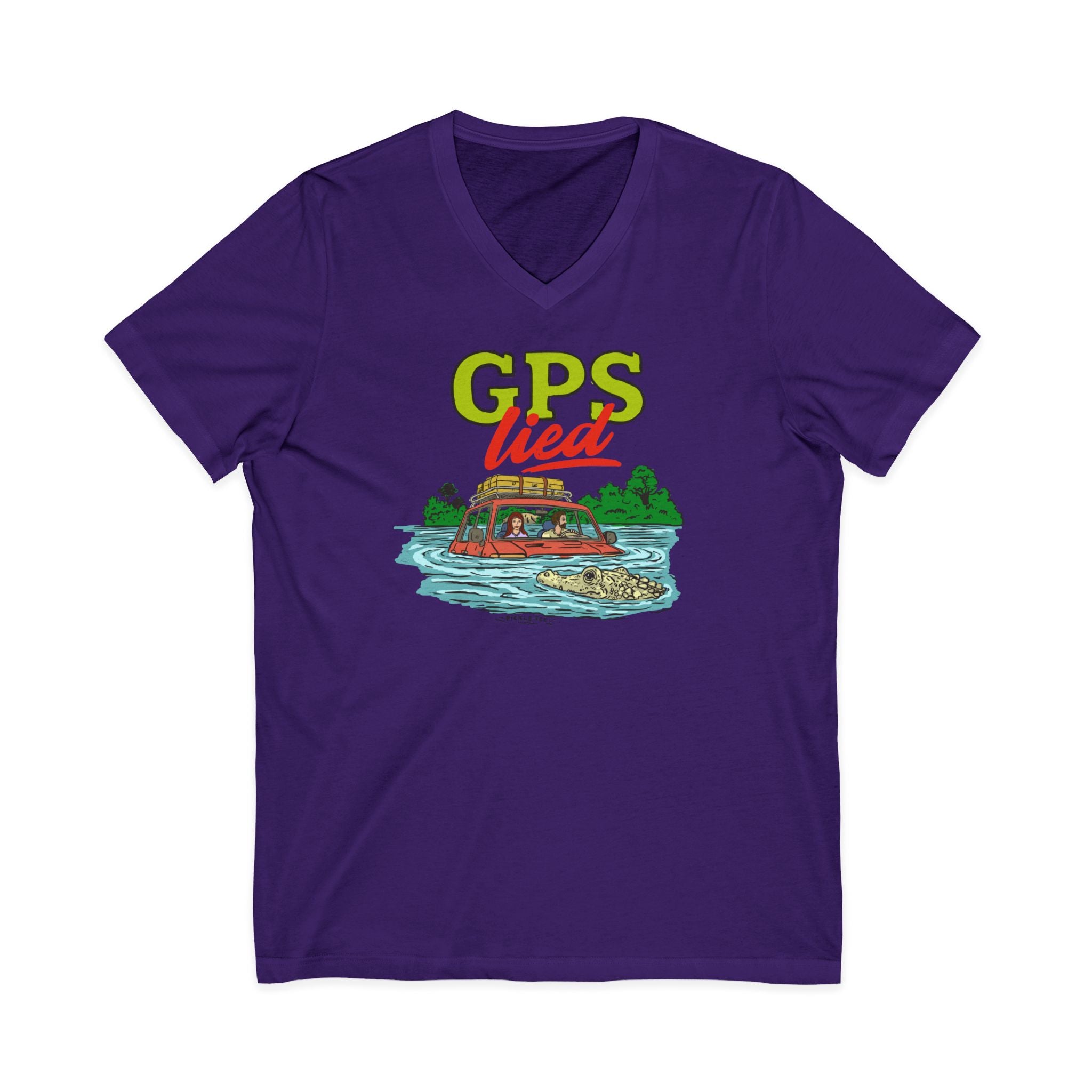 GPS Lied, Unisex V-Neck Tee