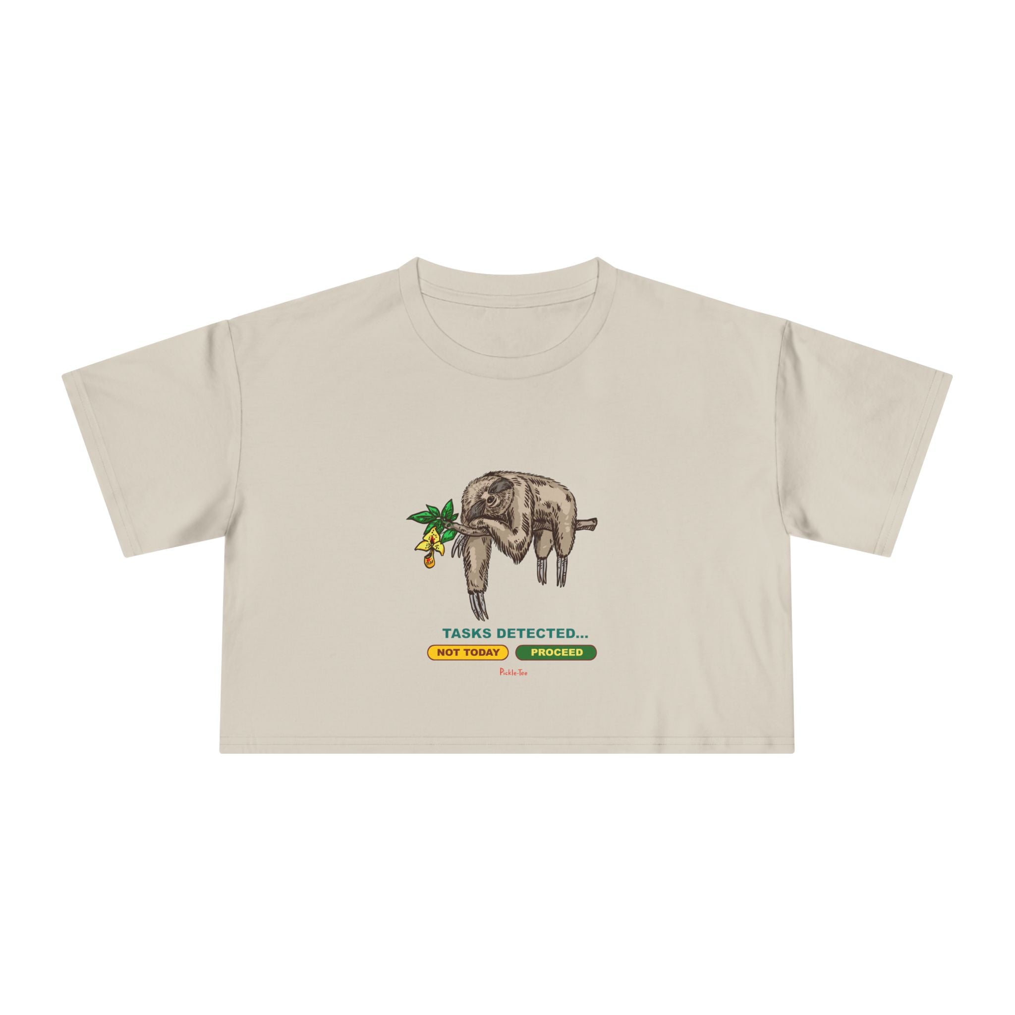 Sloth Tasks Women's Crop Tee