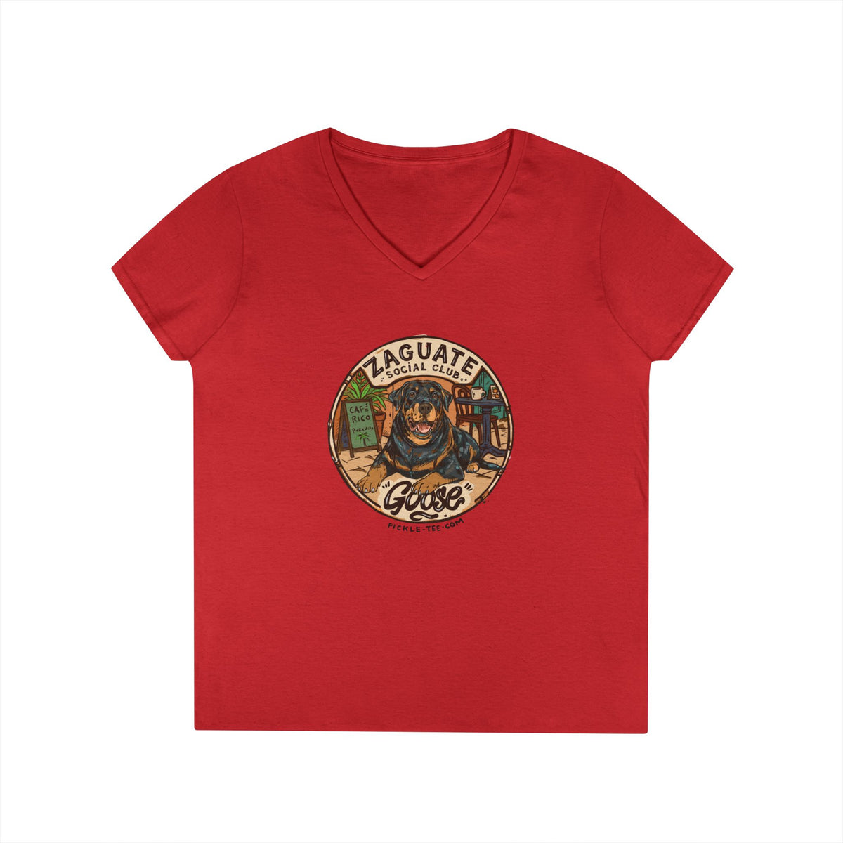 Goose - Zaguate Social Club, Women’s V-Neck Tee