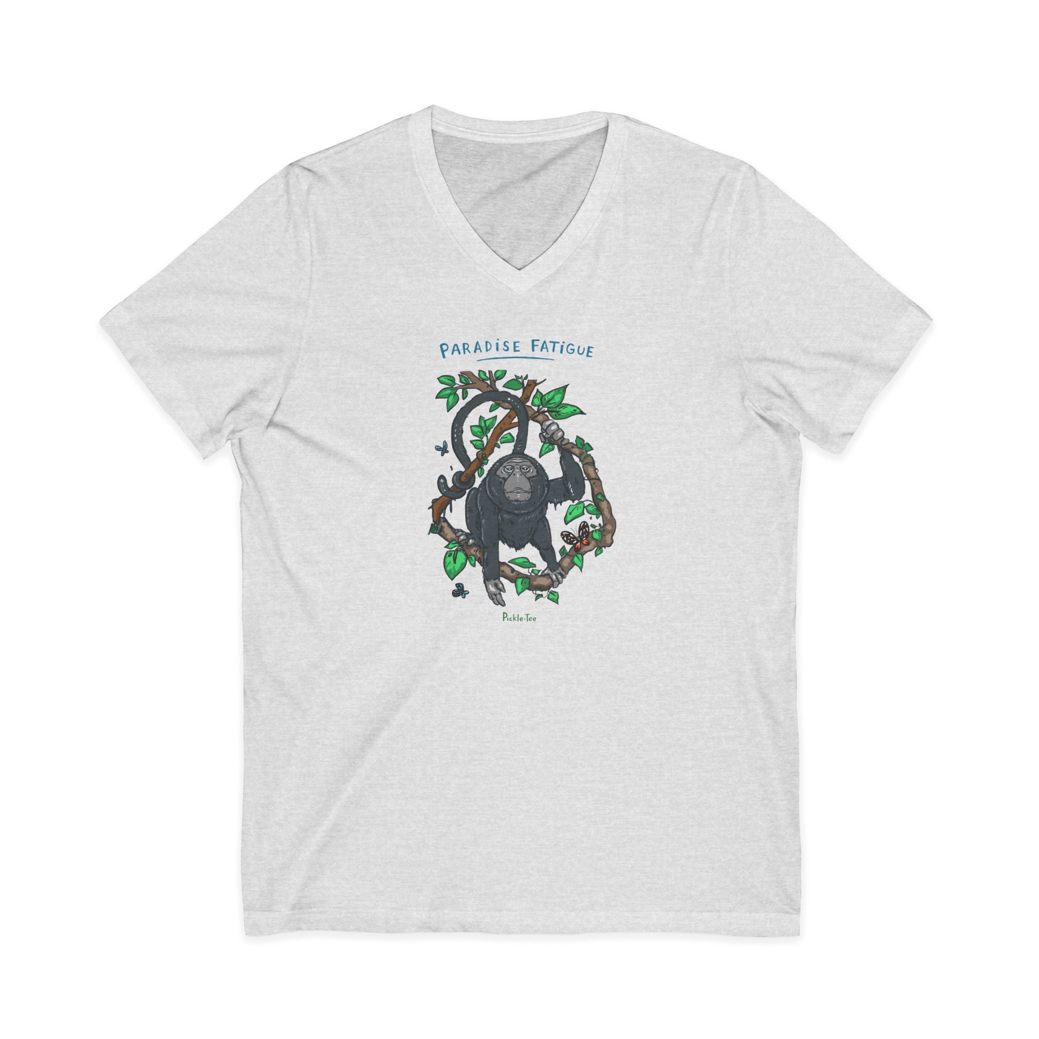Monkey Paradise Jersey V-Neck Tee