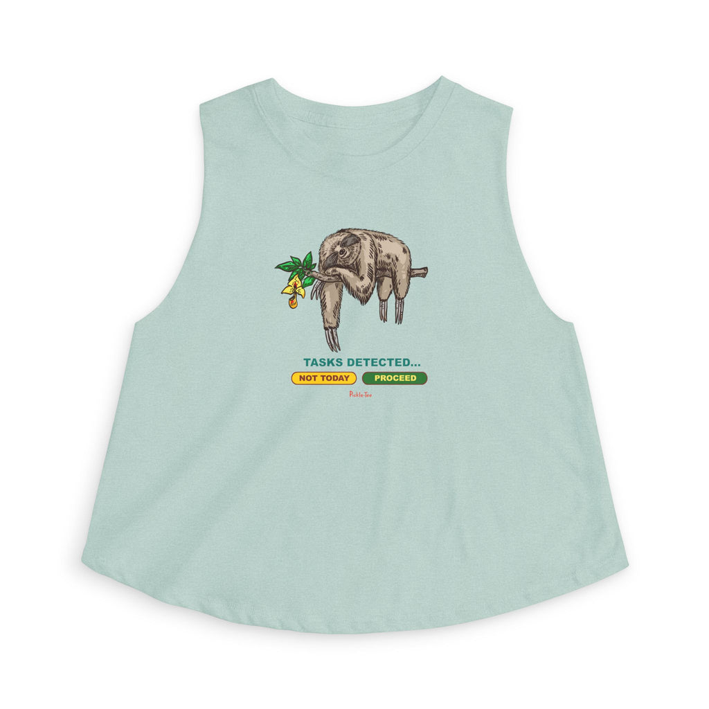 Sloth Tasks Women's Cropped Racerback Tank