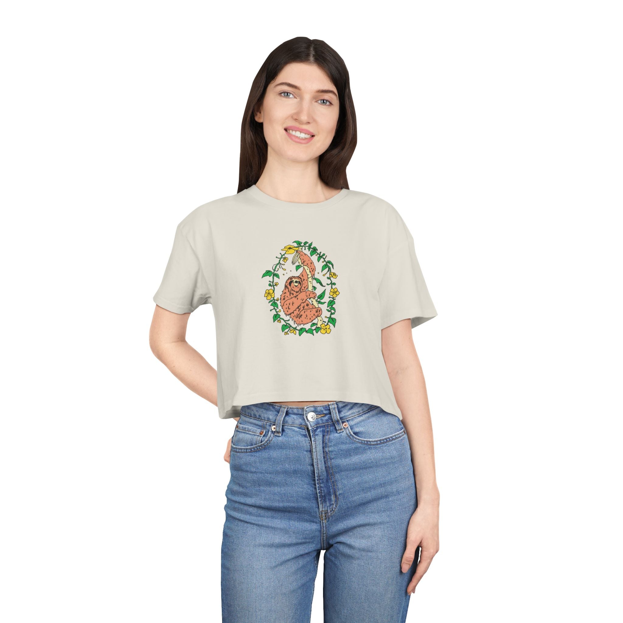 Sloth Women's Crop Tee