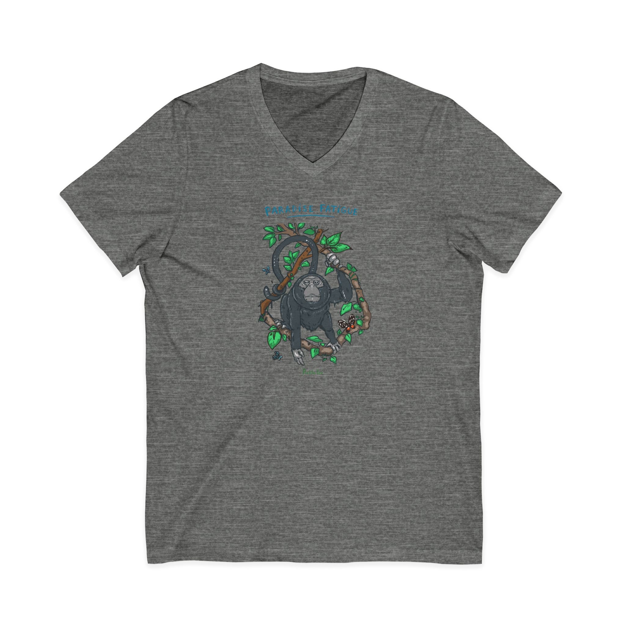 Monkey Paradise Jersey V-Neck Tee