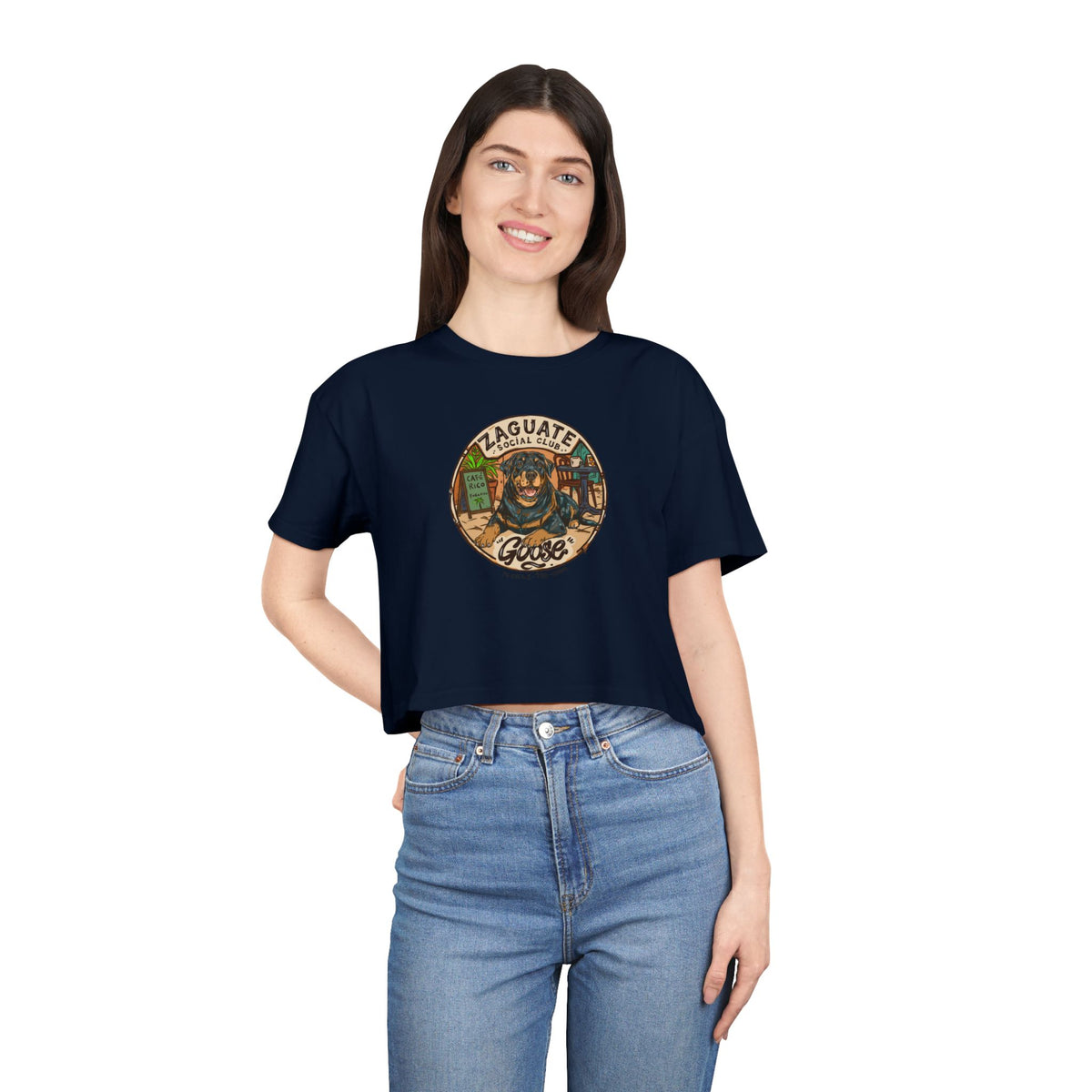 Goose - Zaguate Social Club. Women's Crop Tee