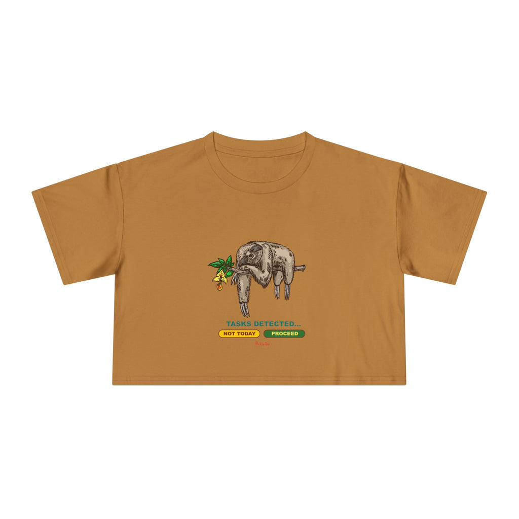 Sloth Tasks Women's Crop Tee