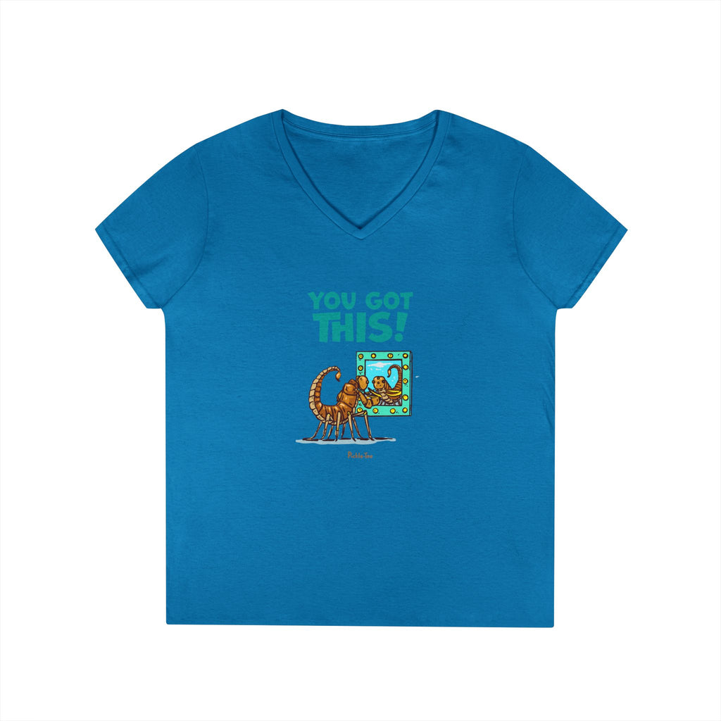 You Got This! Ladies' V-Neck Midweight Tee