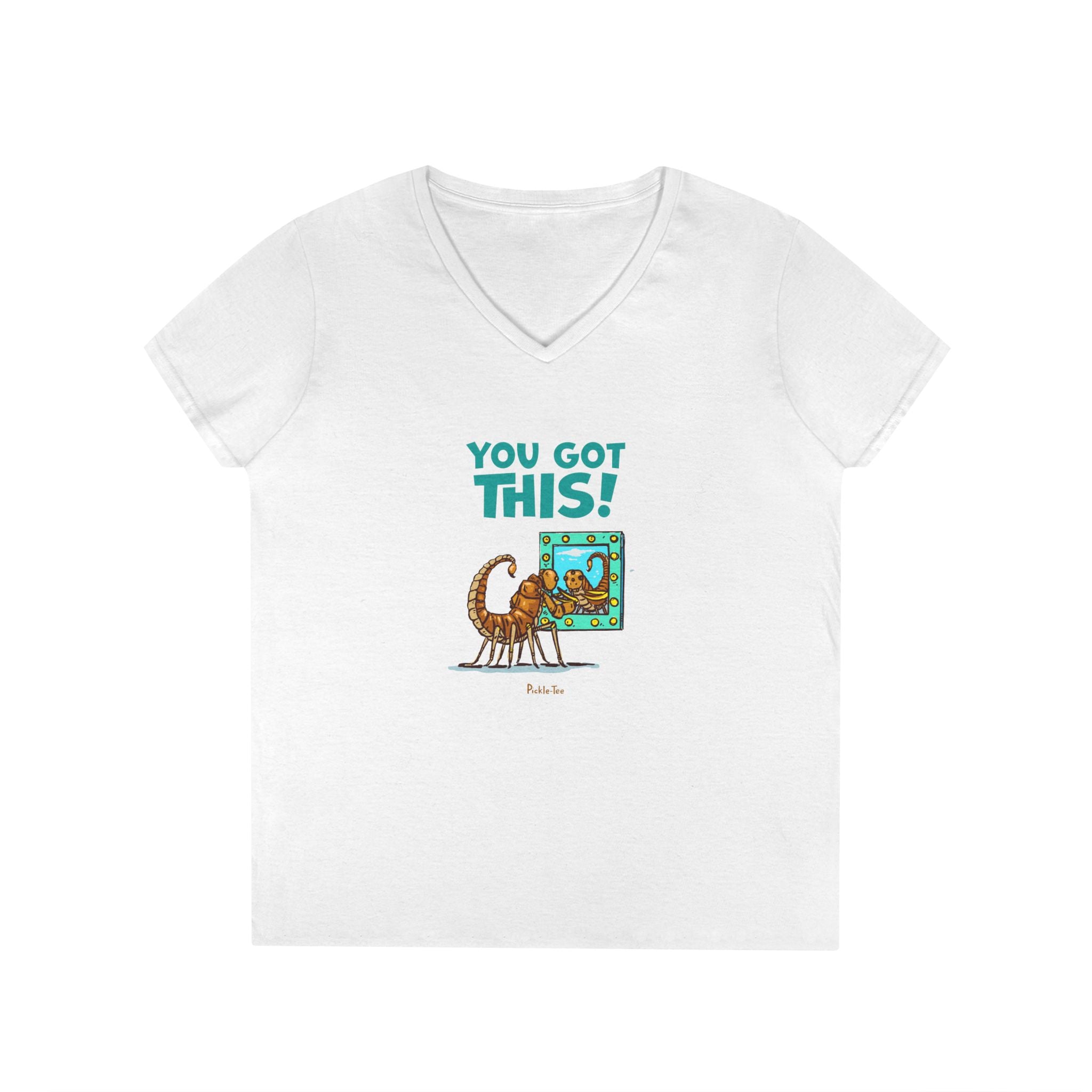 You Got This! Ladies' V-Neck Midweight Tee