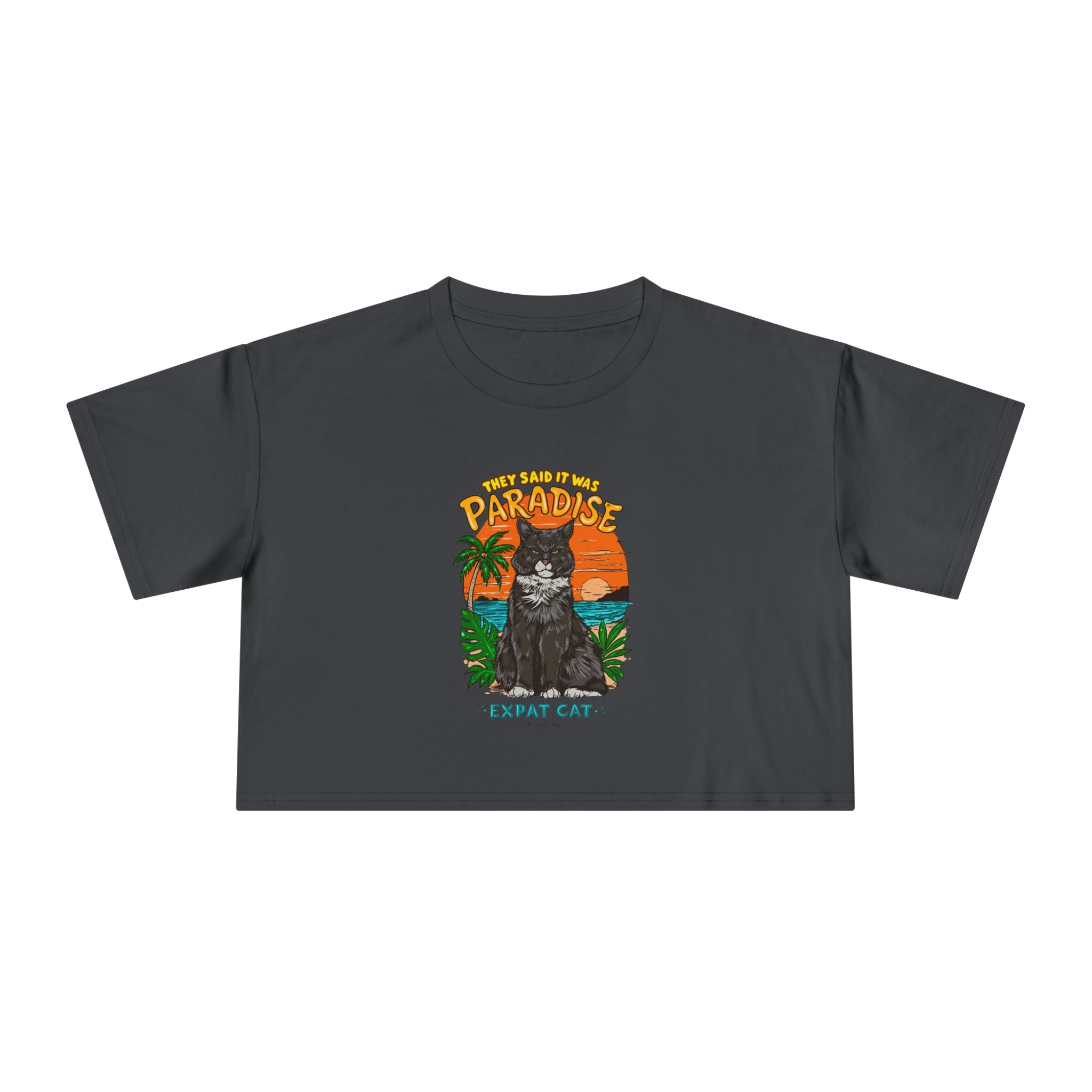 Expat Cat Women's Crop Tee