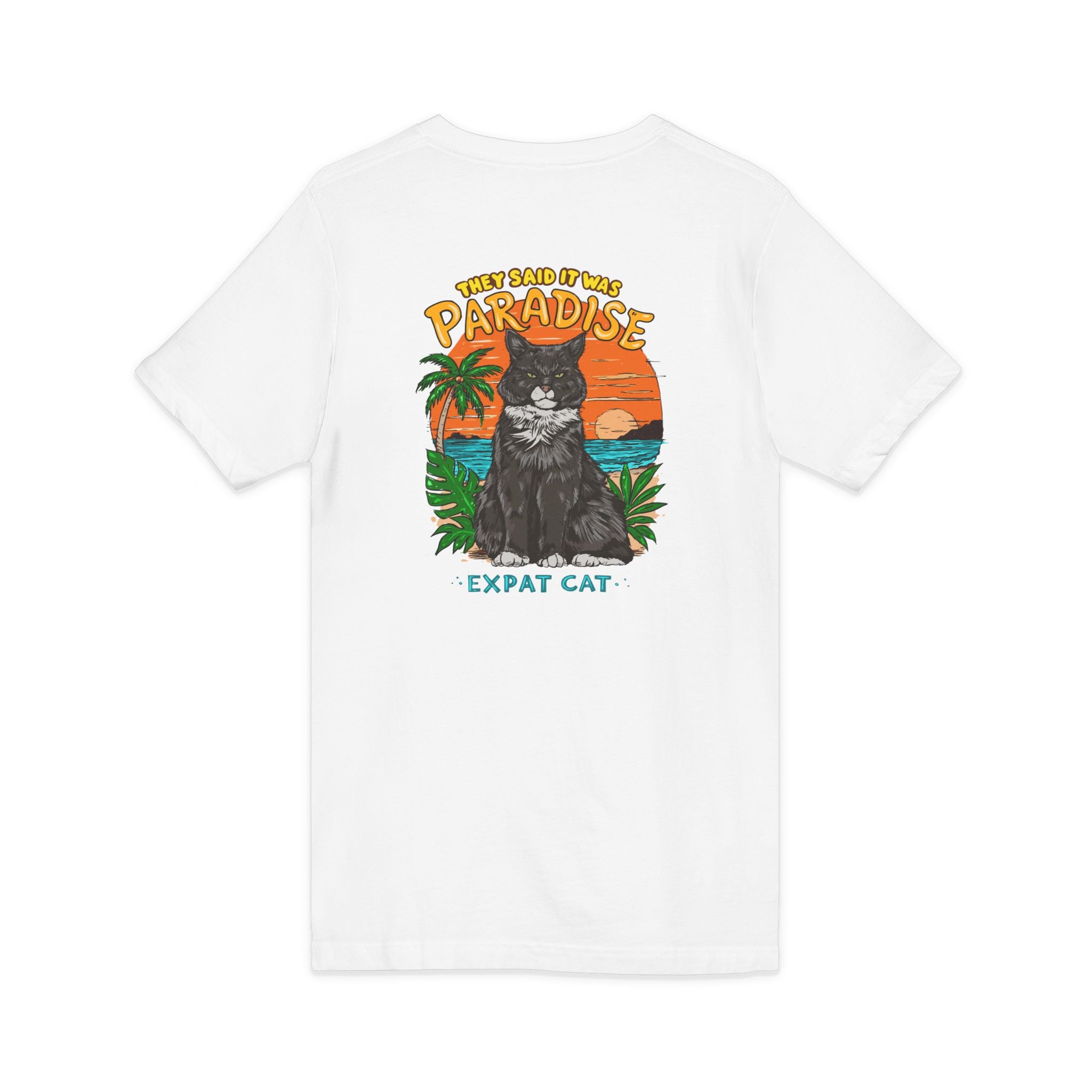Expat Cat Unisex V-Neck Tee