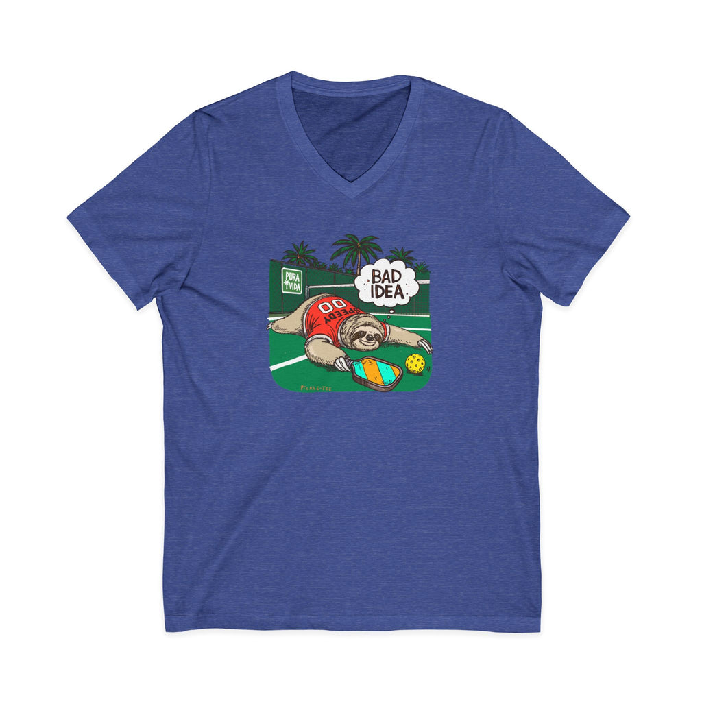 Pickleball Speedy the Sloth Unisex V-Neck Tee