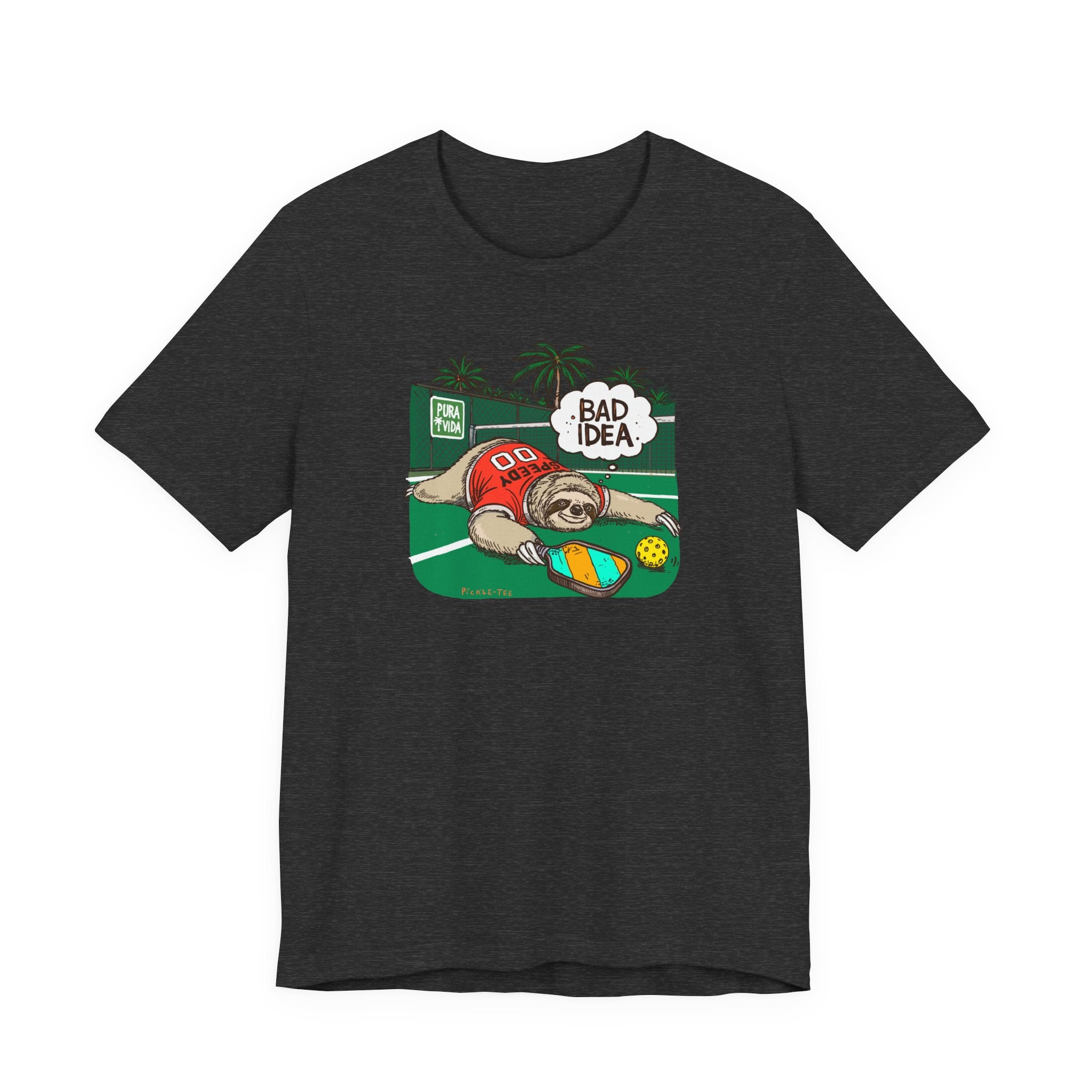 Pickleball Speedy the Sloth, Unisex Crew Neck Tee