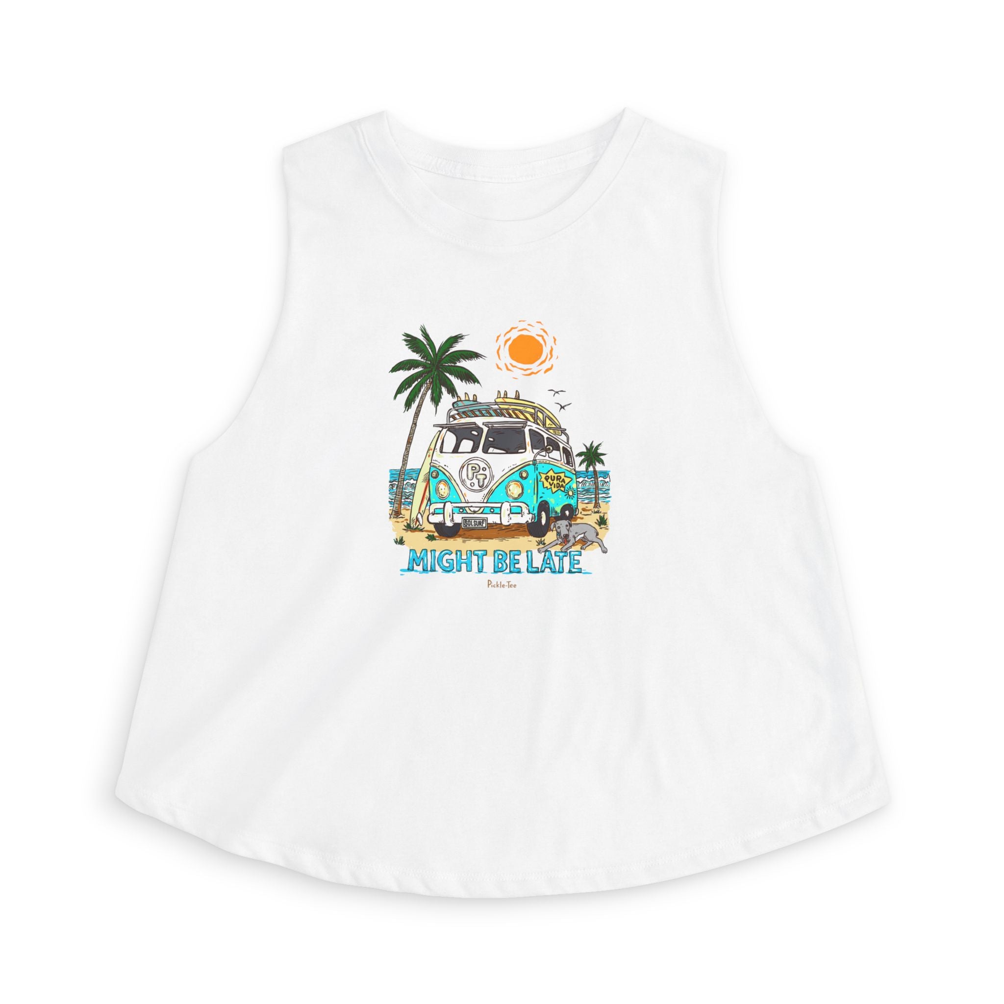 Surfing, Might Be Late Women’s Crop Top