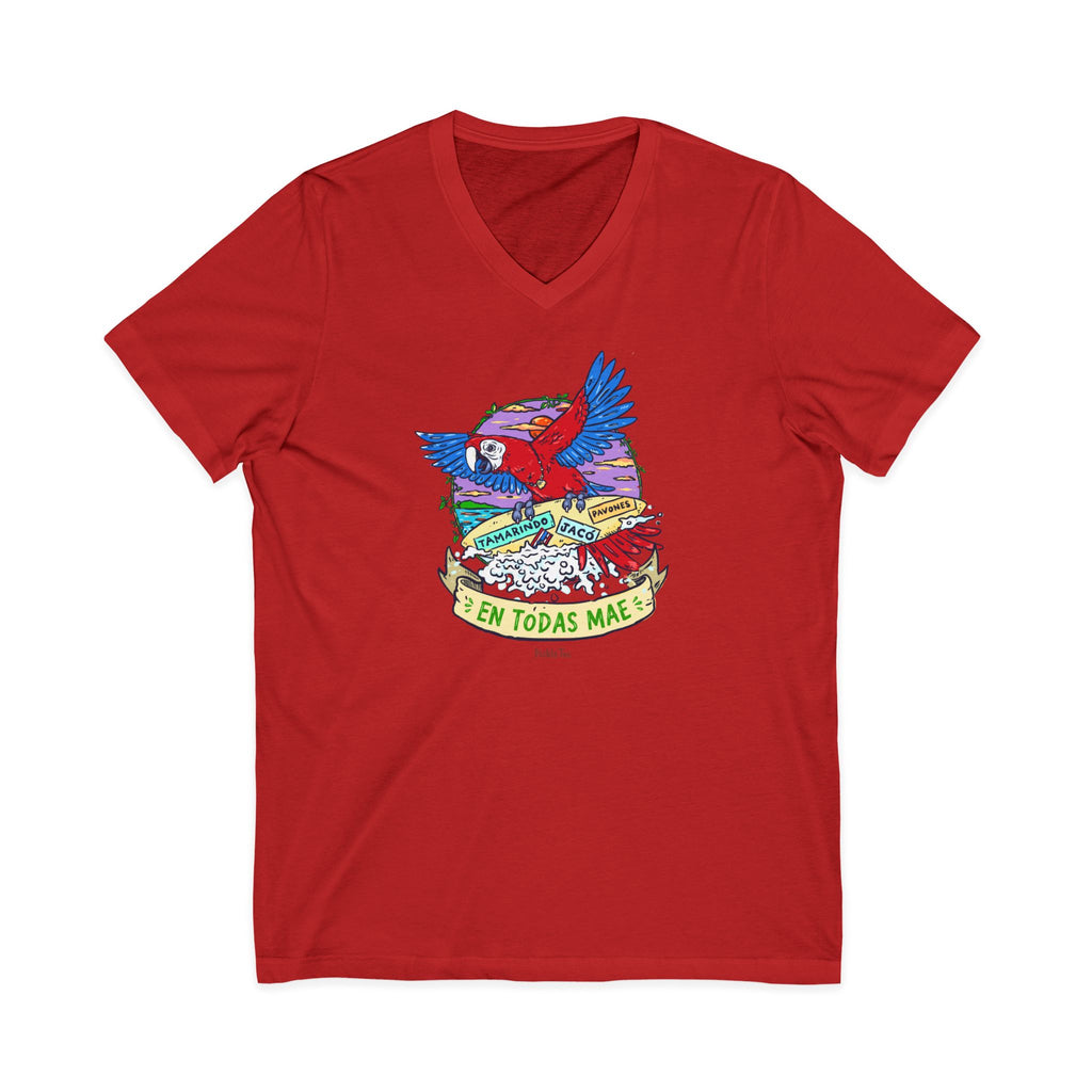 Macaw Unisex V-Neck Tee