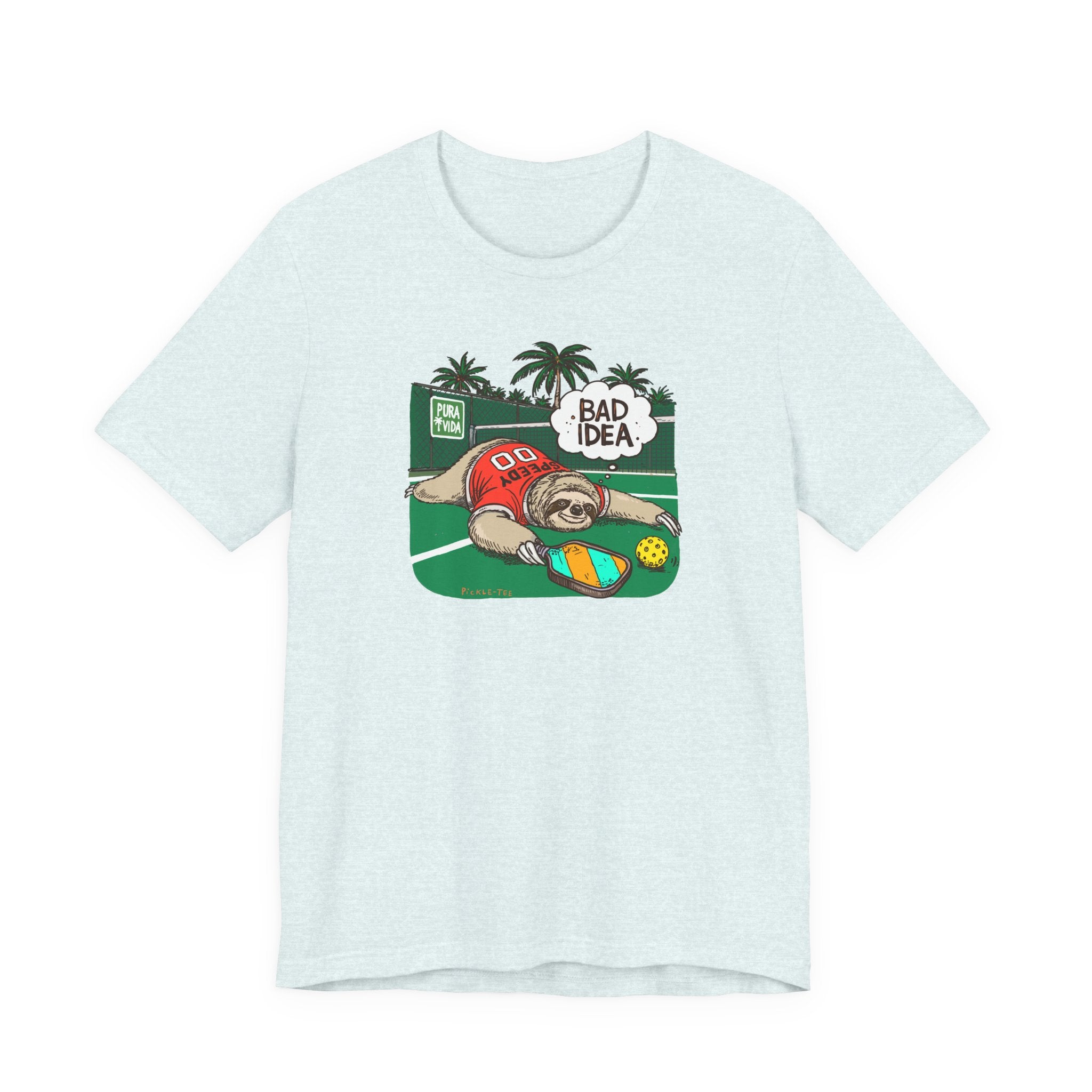 Pickleball Speedy the Sloth, Unisex Crew Neck Tee