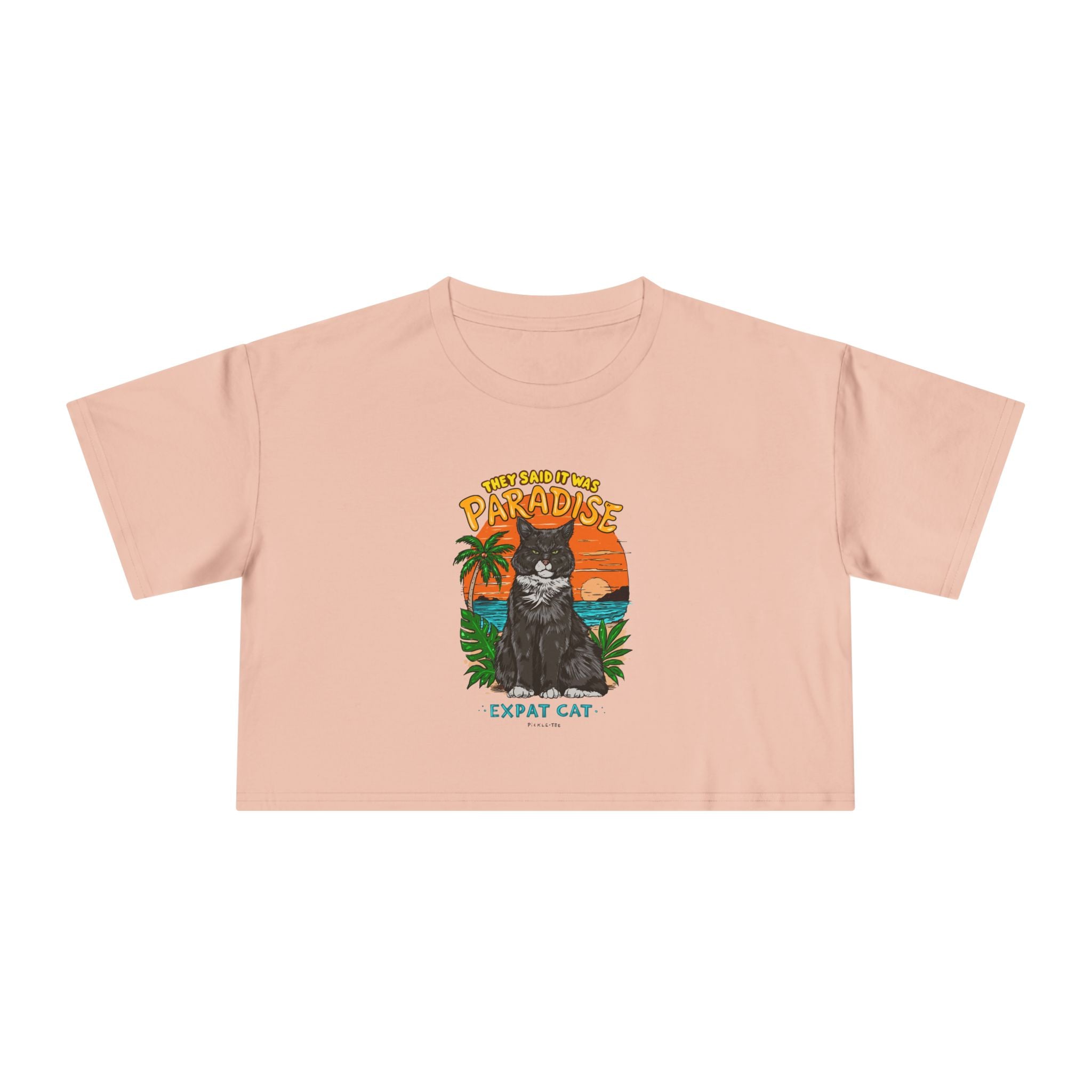 Expat Cat Women's Crop Tee