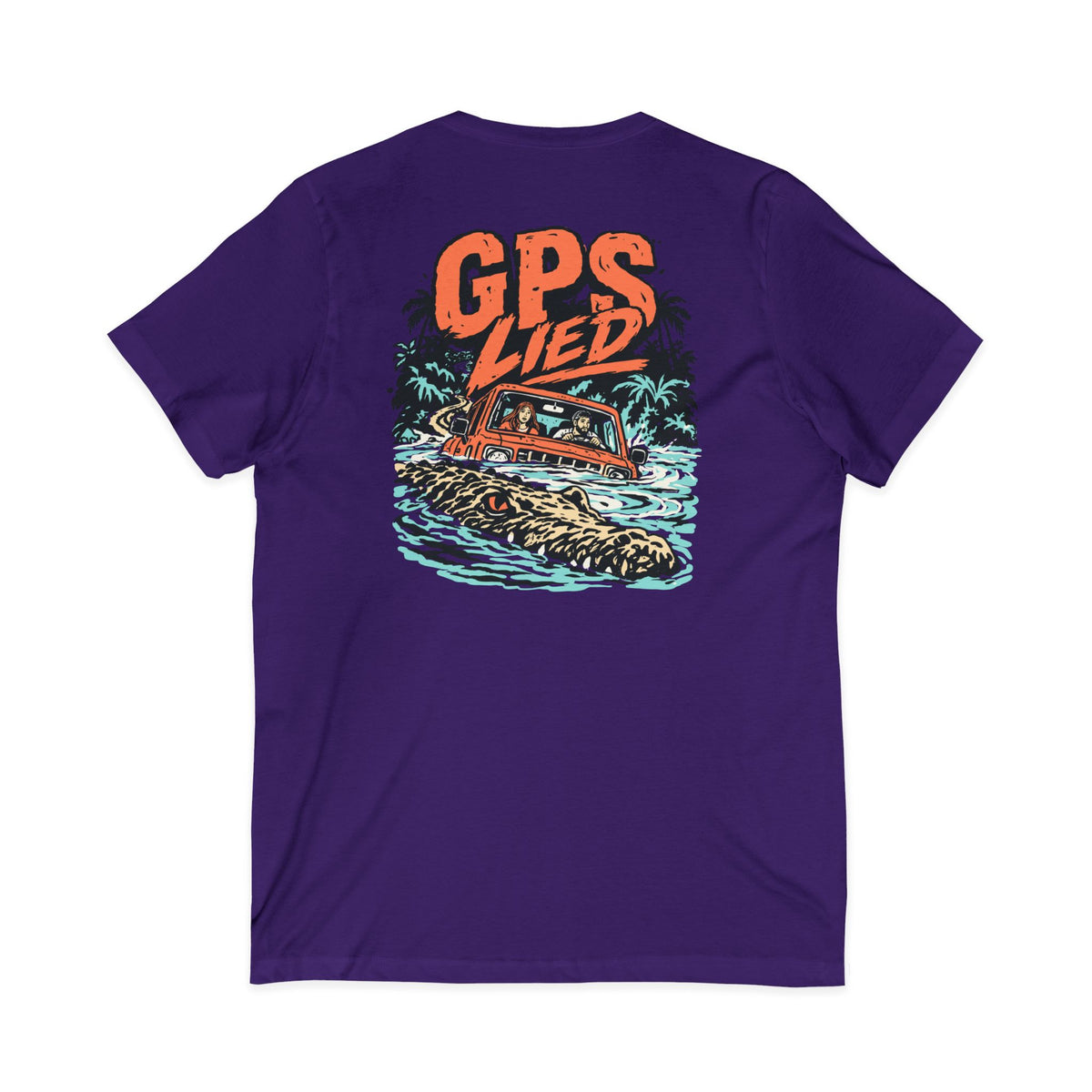 GPS LIED Front Logo Tamarindo Costa Rica Unisex  V-Neck Tee