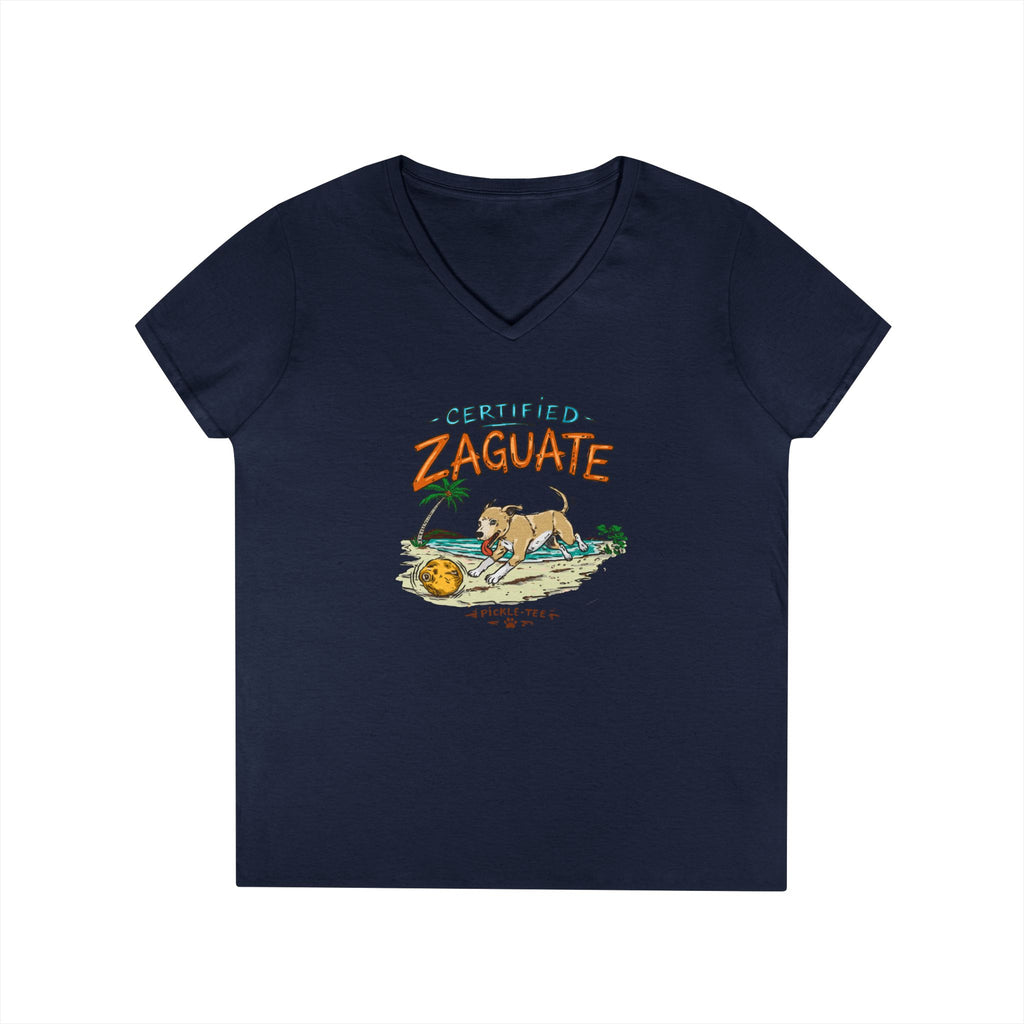 Certified Zaguate, Women’s Semi Fitten Midweight V-Neck Tee