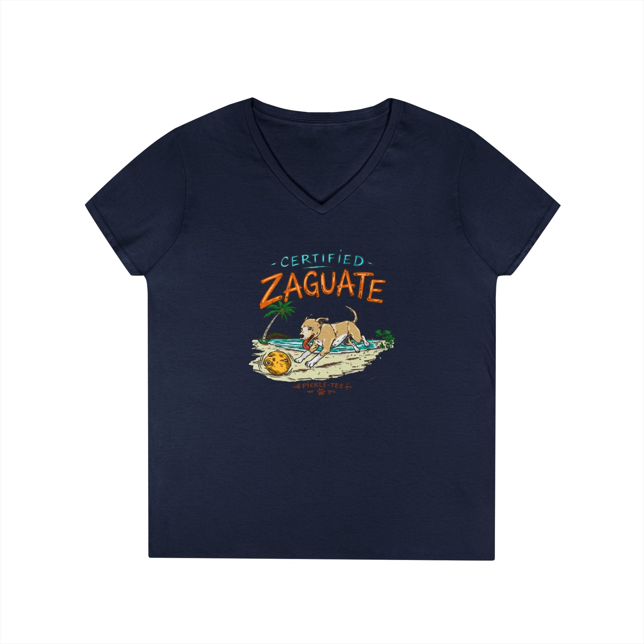 Certified Zaguate, Women’s Semi Fitten Midweight V-Neck Tee