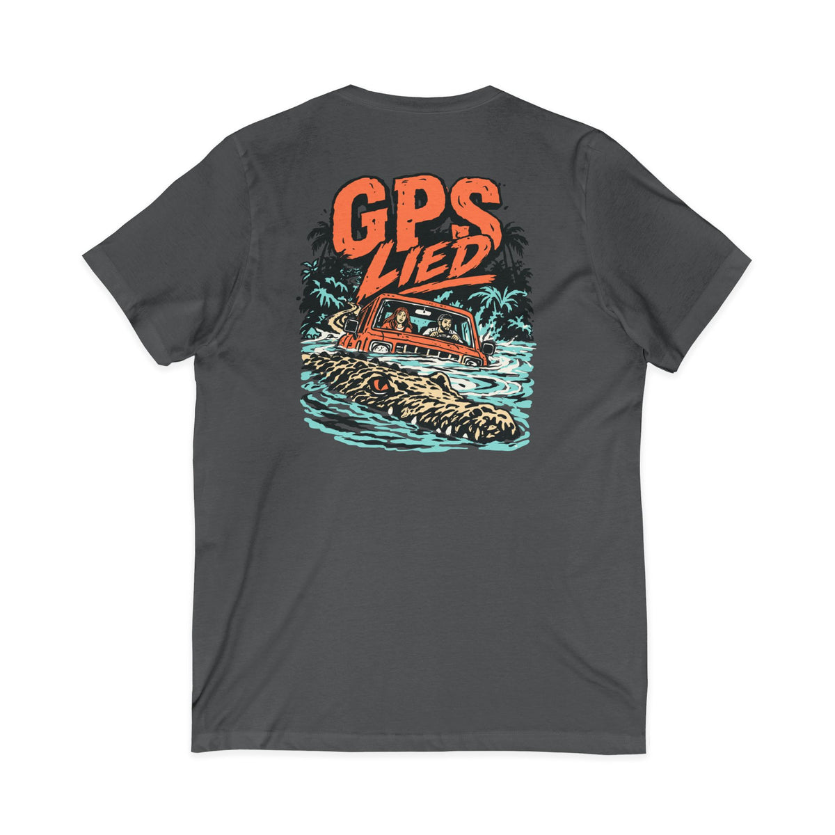 GPS LIED Front Logo Tamarindo Costa Rica Unisex  V-Neck Tee