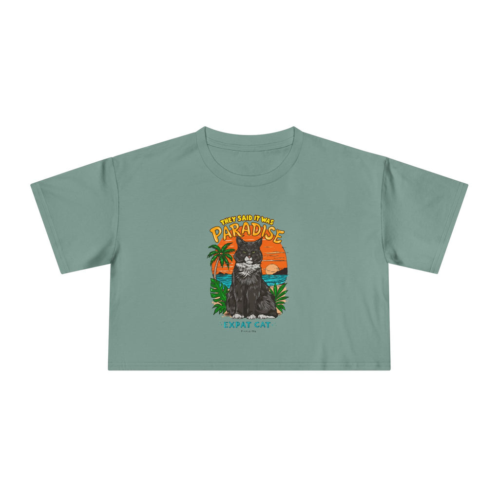 Expat Cat Women's Crop Tee