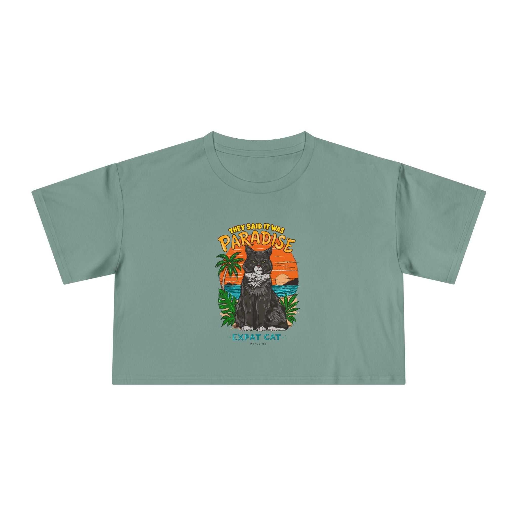 Expat Cat Women's Crop Tee