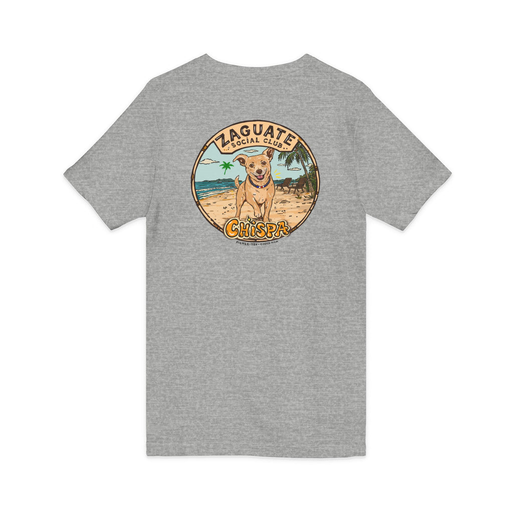 Chispa - Zaguate Social Club, Front Logo Unisex V-Neck Tee