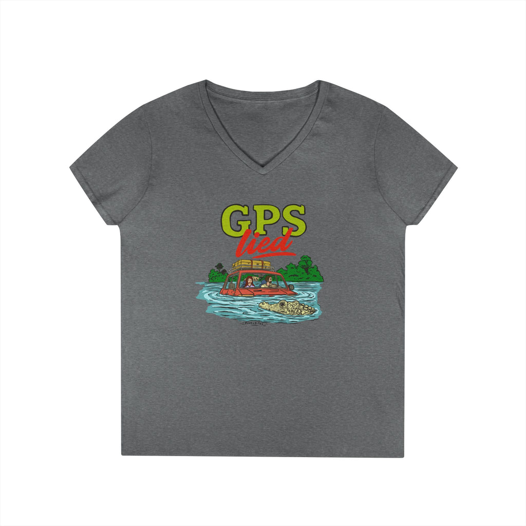GPS Lied, Women’s Midweight Semi Fitted  V-Neck Tee