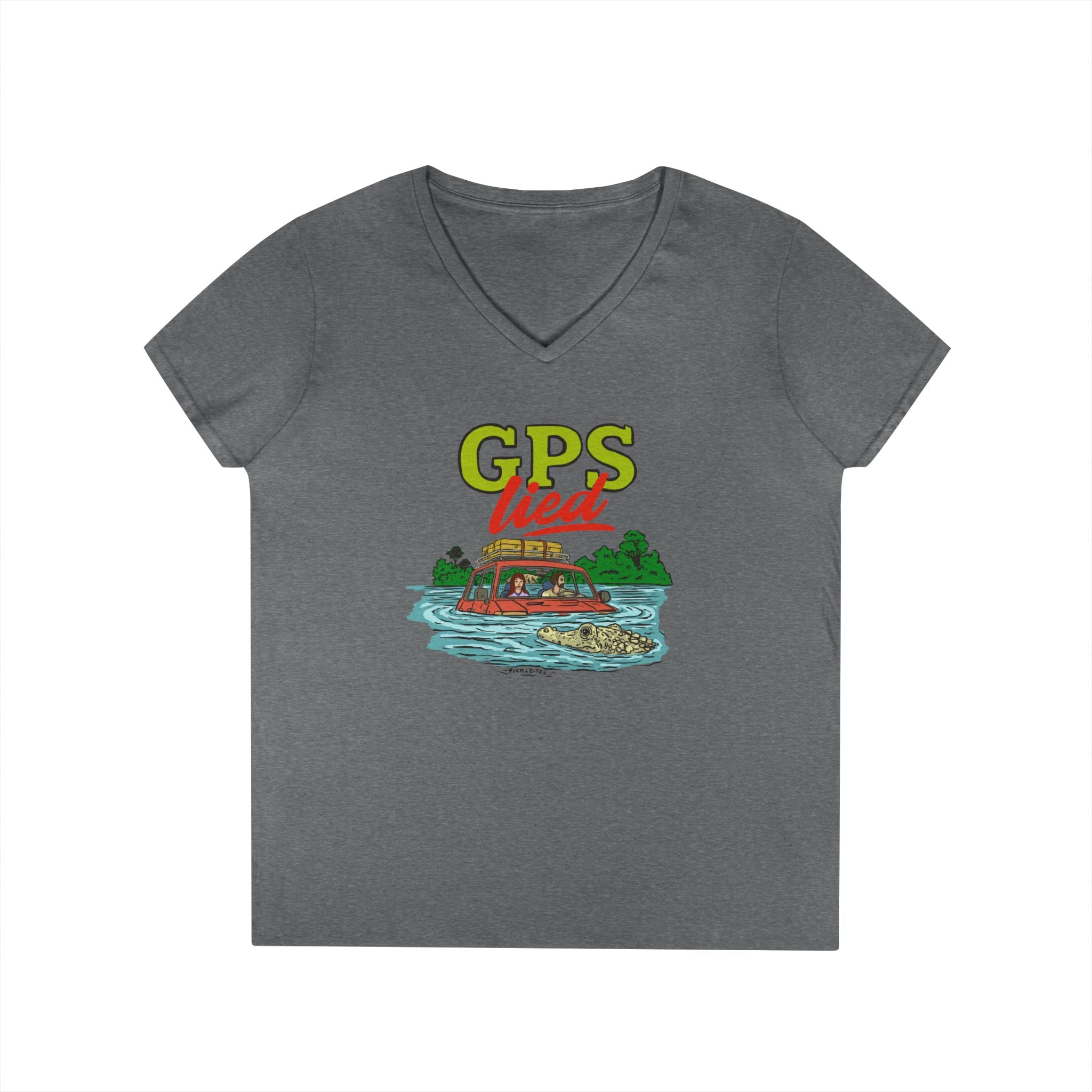 GPS Lied, Women’s Midweight Semi Fitted  V-Neck Tee
