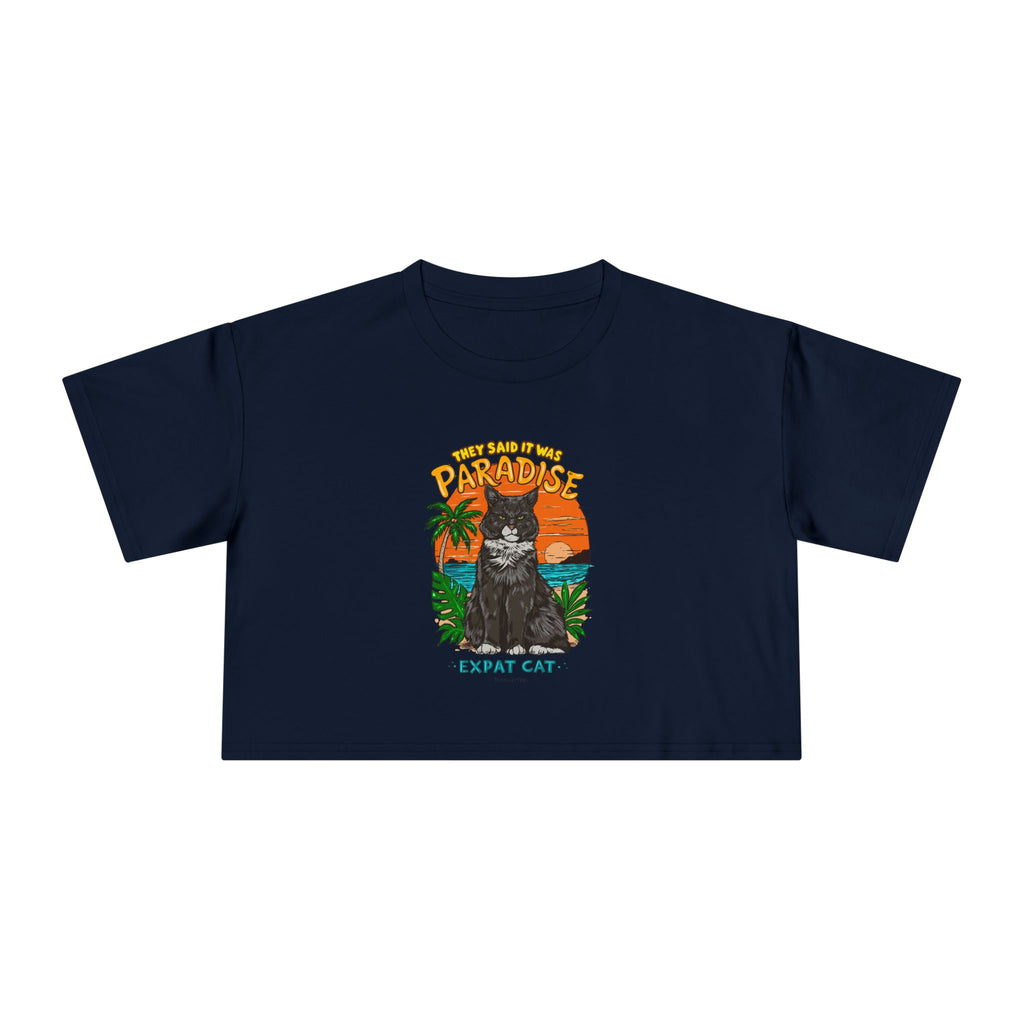 Expat Cat Women's Crop Tee