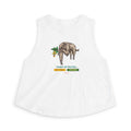 Sloth Tasks Women's Cropped Racerback Tank