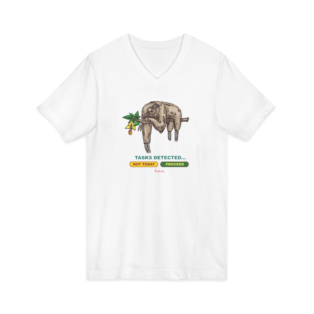 Sloth Tasks Unisex V-Neck Tee