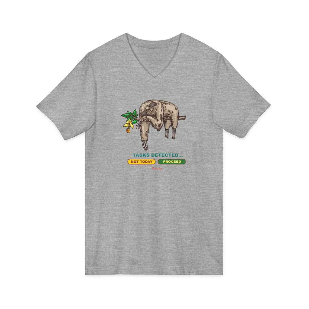 Sloth Tasks Unisex V-Neck Tee