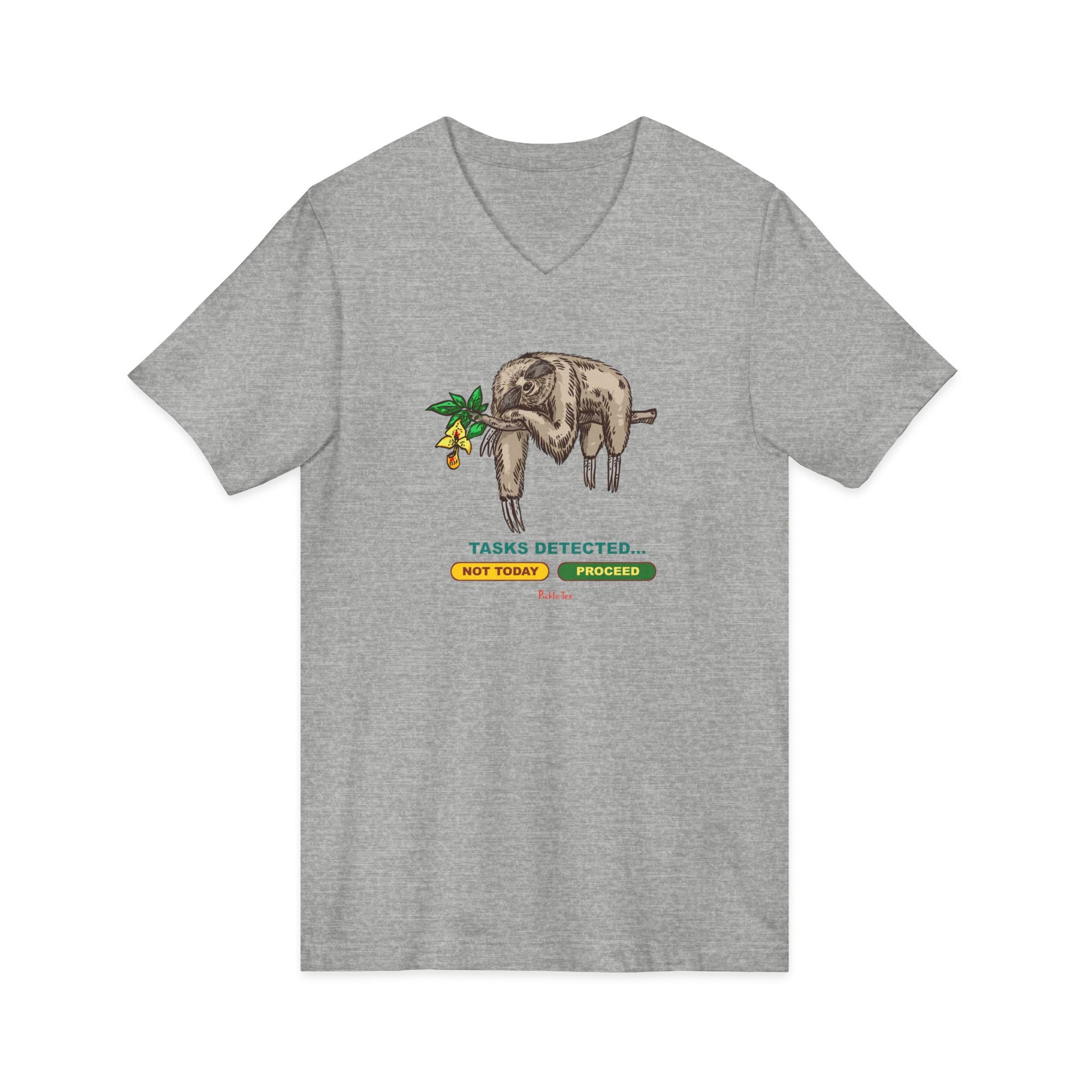 Sloth Tasks Unisex V-Neck Tee