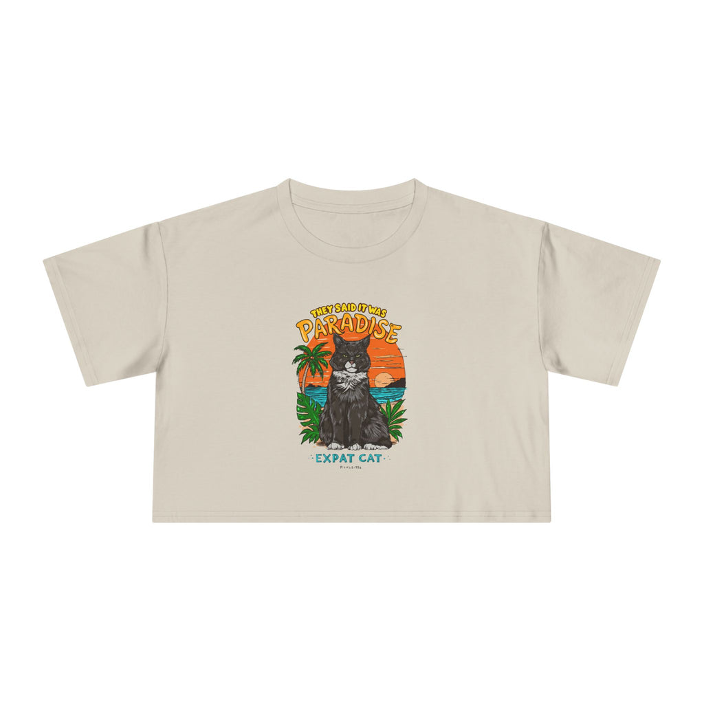 Expat Cat Women's Crop Tee