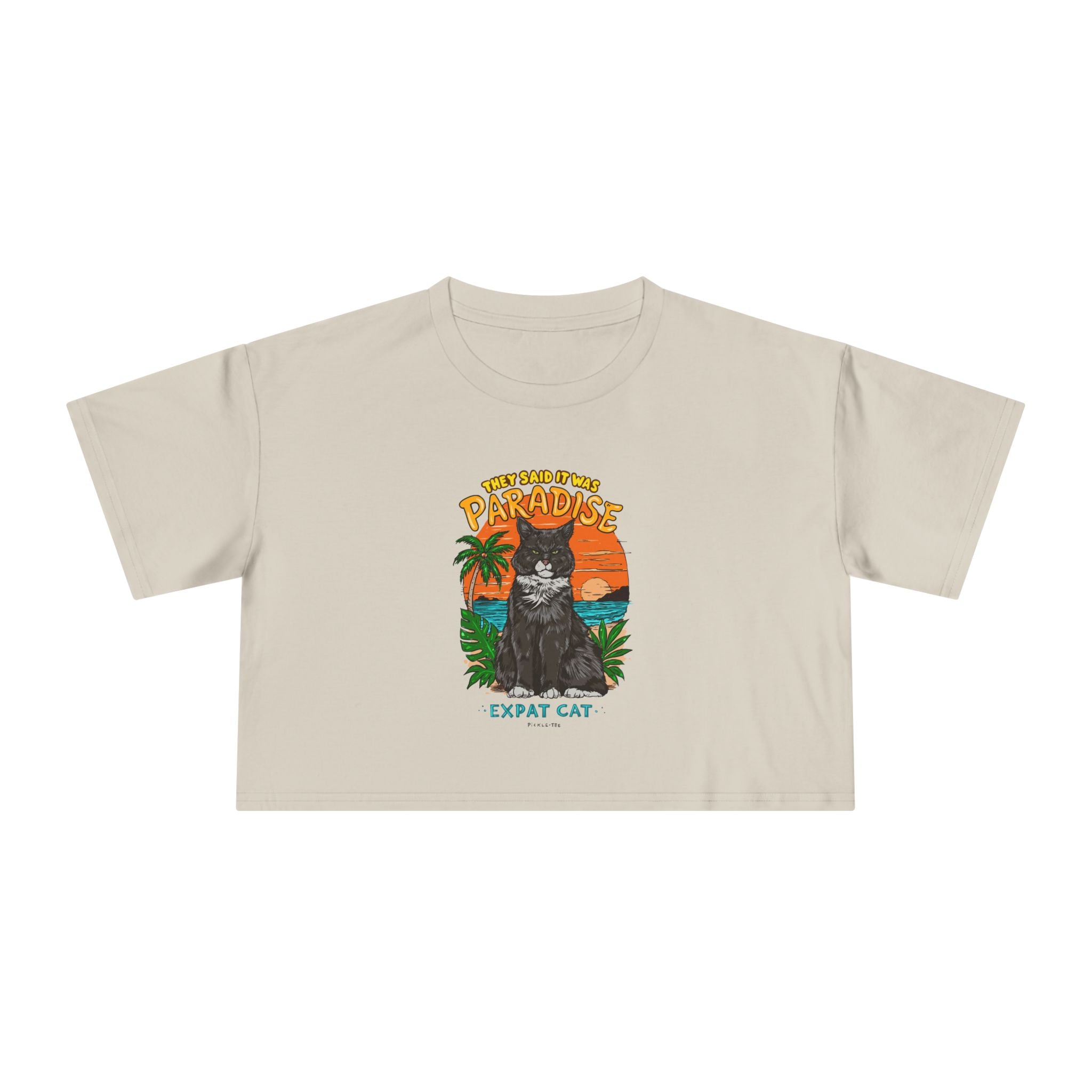 Expat Cat Women's Crop Tee