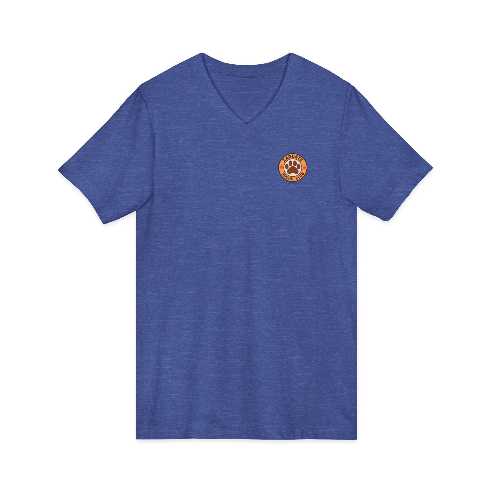 Zaguate Social Club- Goose front logo, Unisex V-Nect Tee