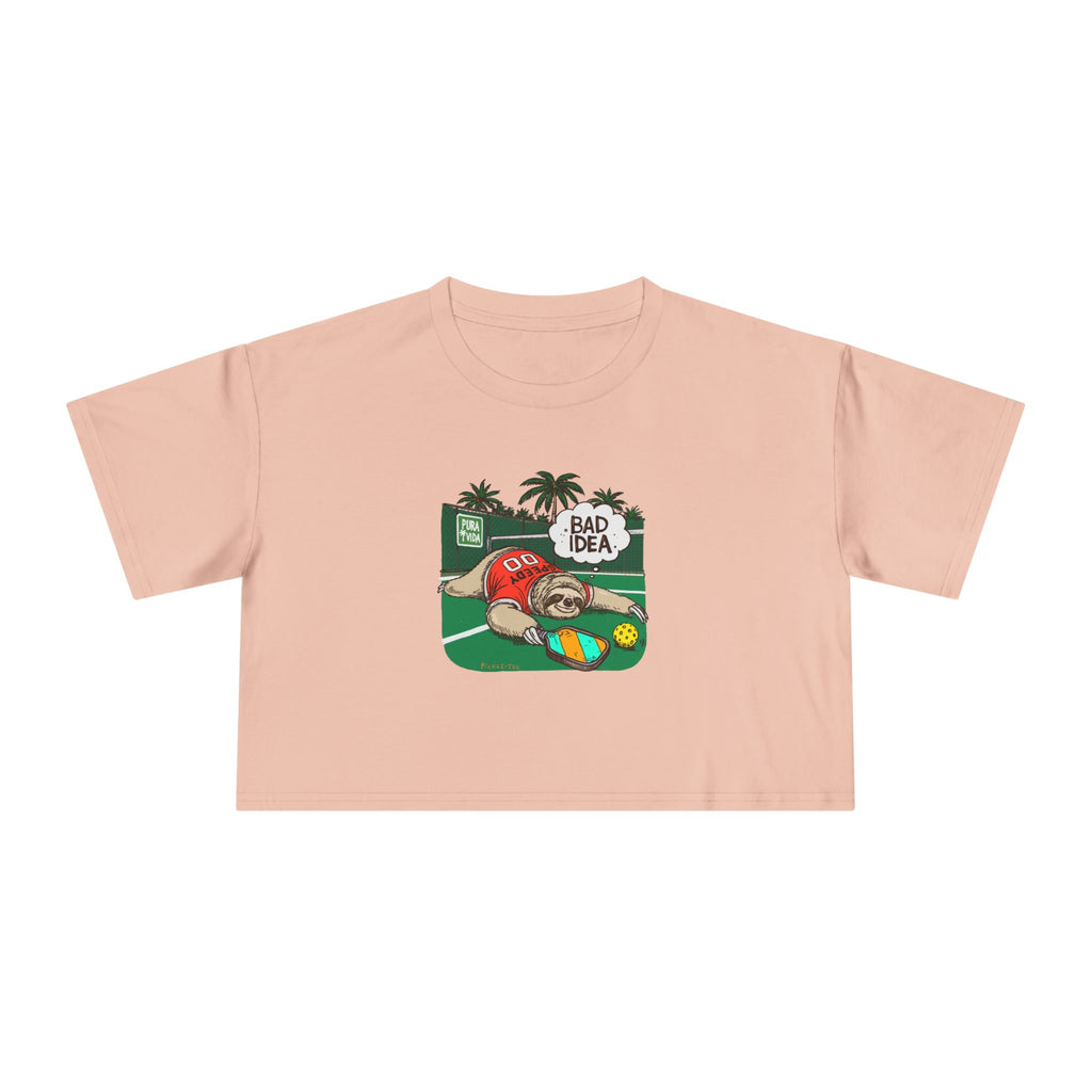 Pickleball Speedy the Sloth Women's Crop Tee