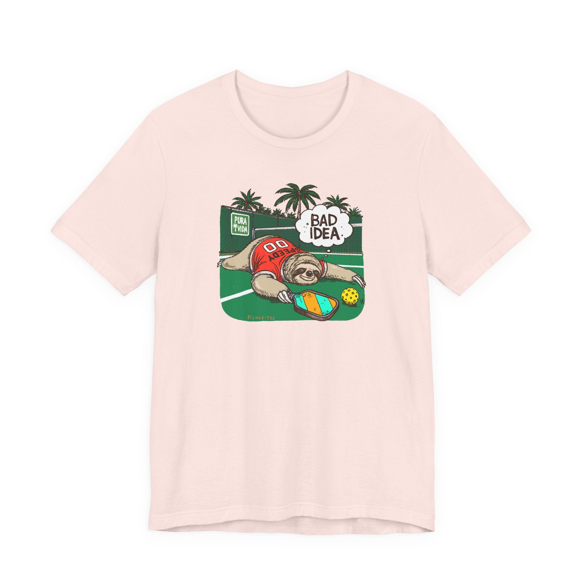 Pickleball Speedy the Sloth, Unisex Crew Neck Tee