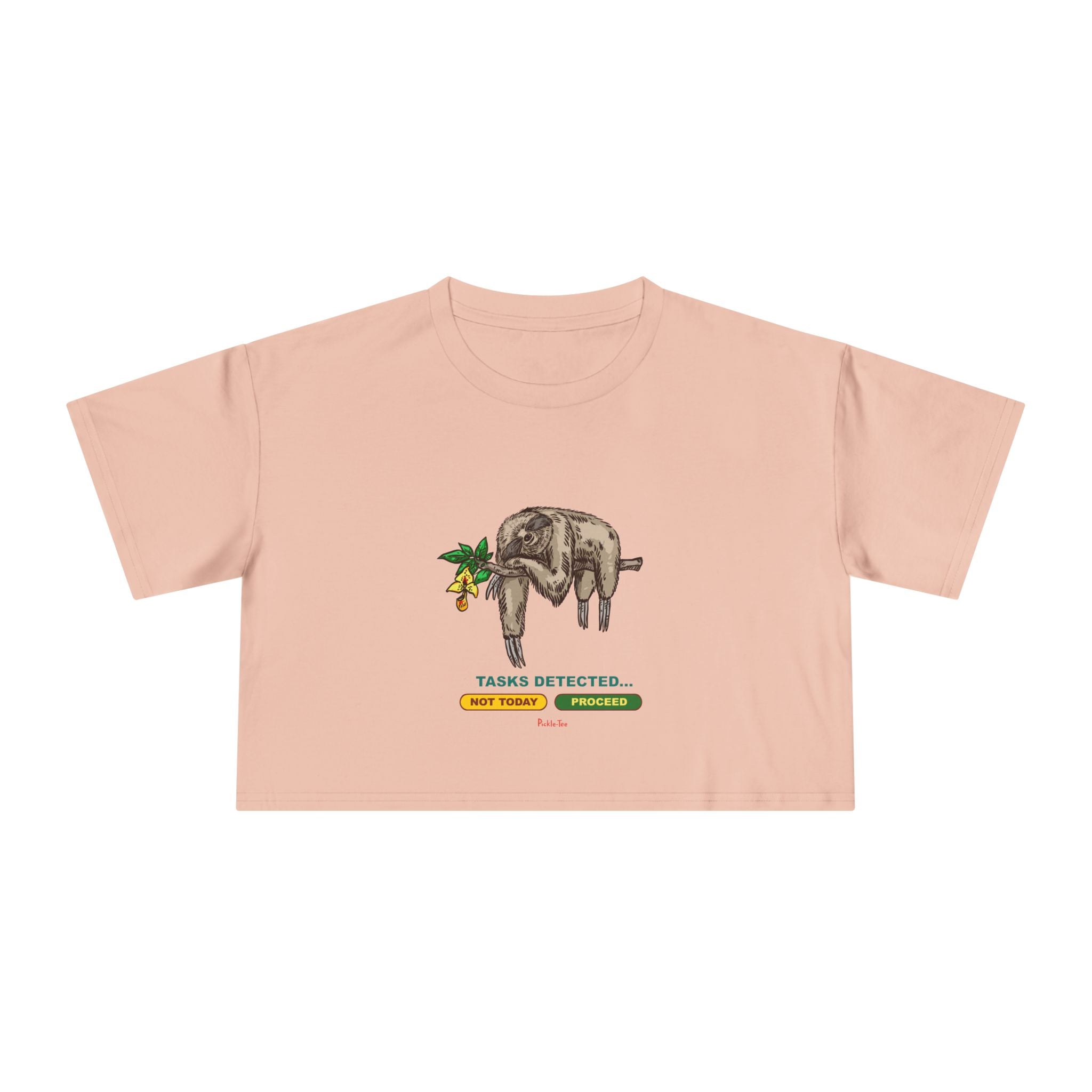 Sloth Tasks Women's Crop Tee