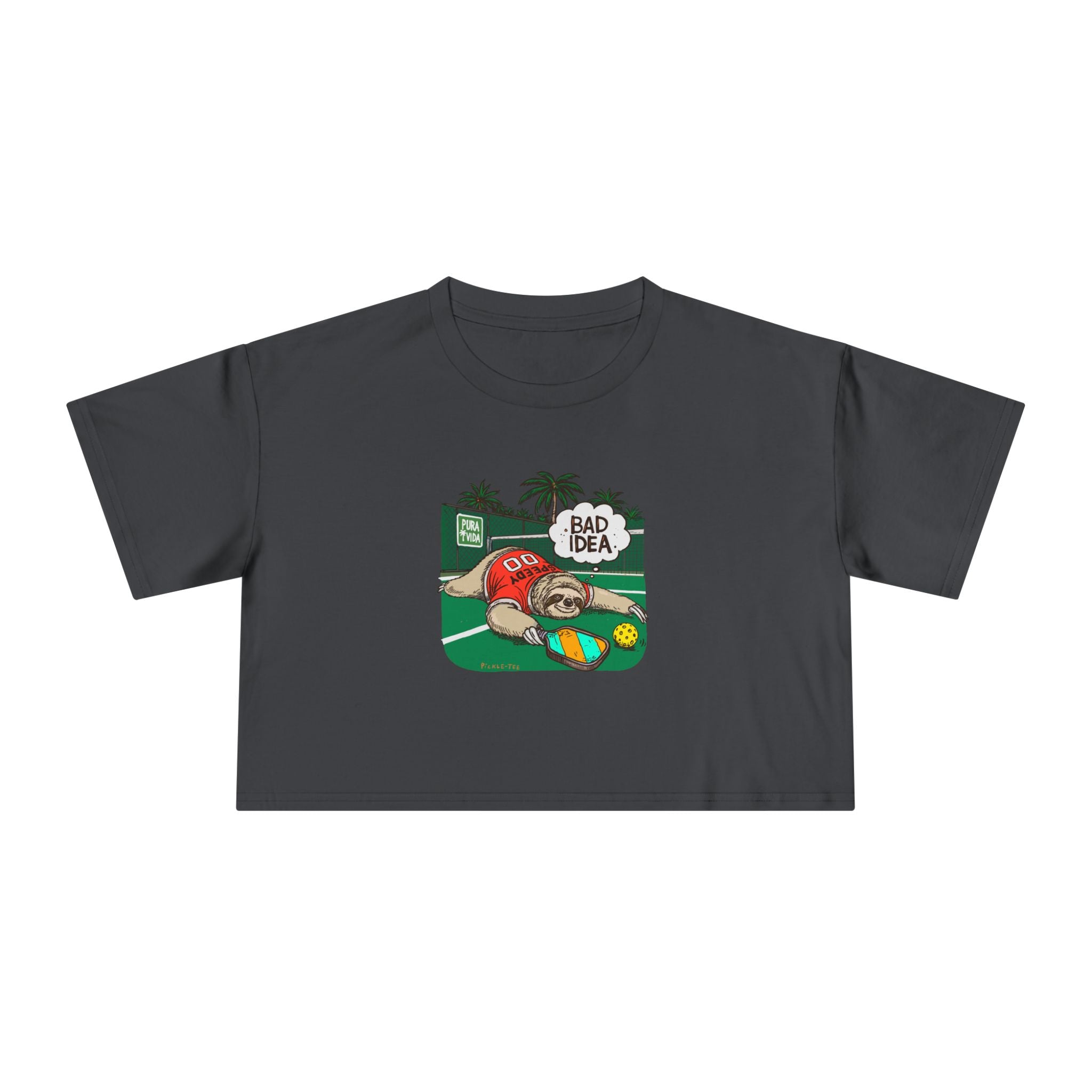 Pickleball Speedy the Sloth Women's Crop Tee