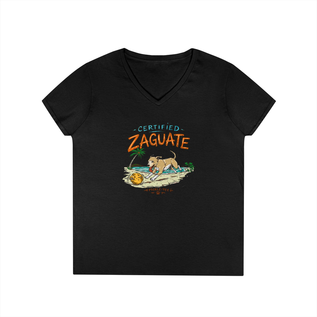 Certified Zaguate, Women’s Semi Fitten Midweight V-Neck Tee