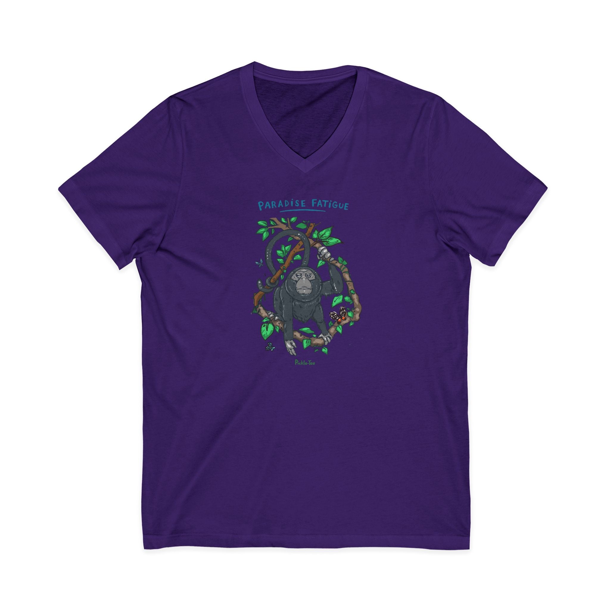 Monkey Paradise Jersey V-Neck Tee