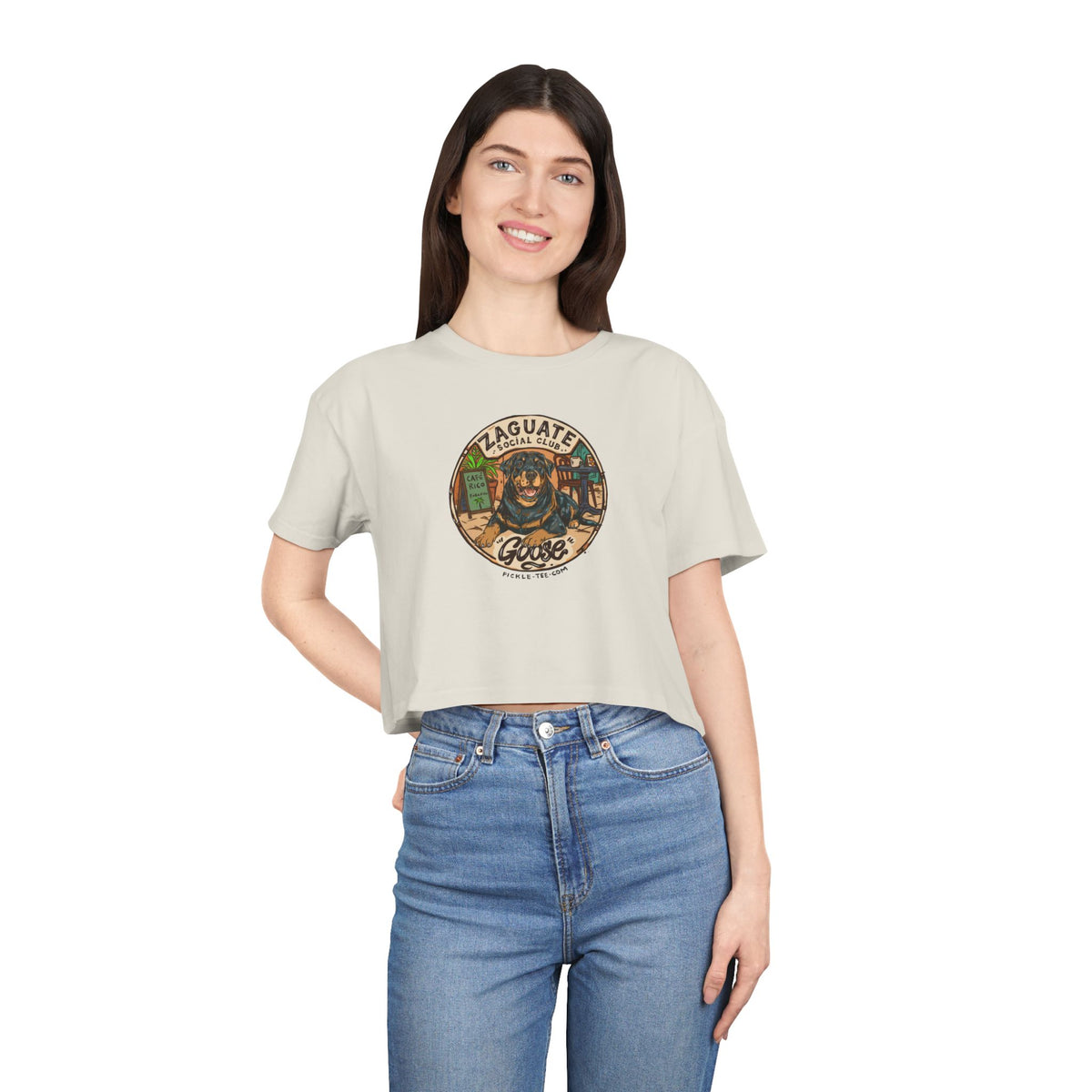 Goose - Zaguate Social Club. Women's Crop Tee