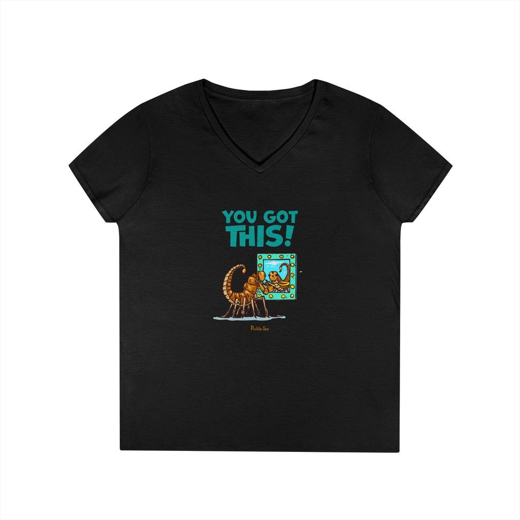 You Got This! Ladies' V-Neck Midweight Tee